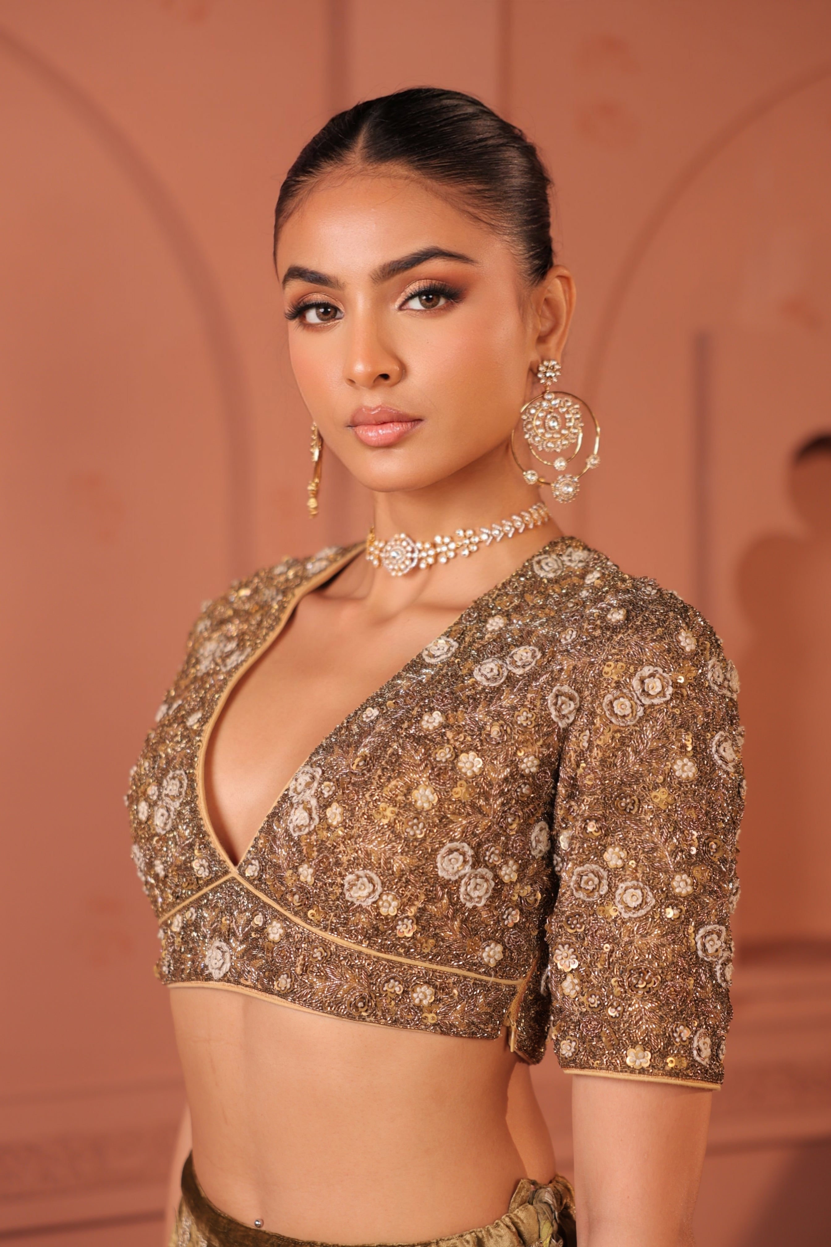Ankita Chetri In Minori Lehenga