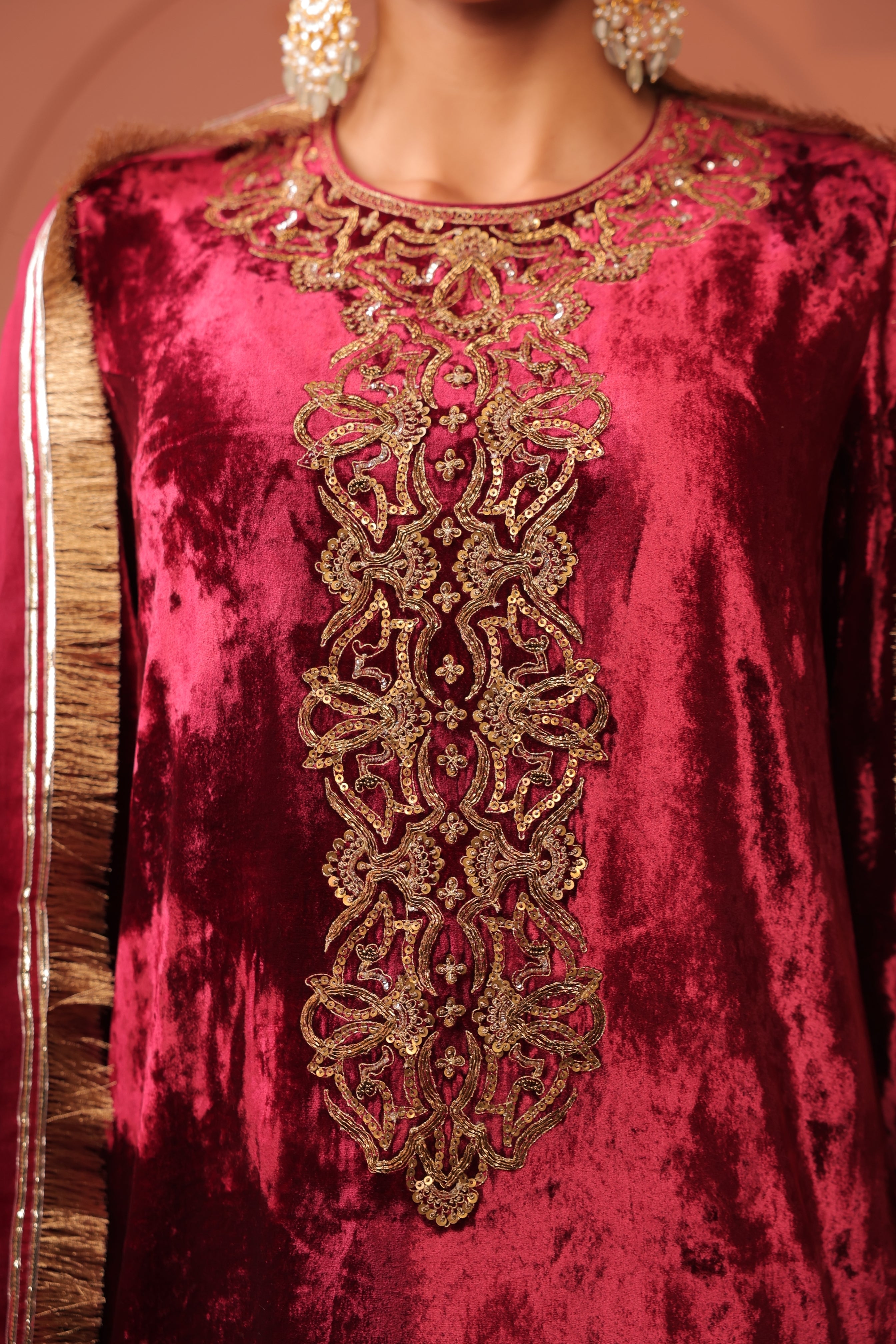 Nasreen Maroon Suit