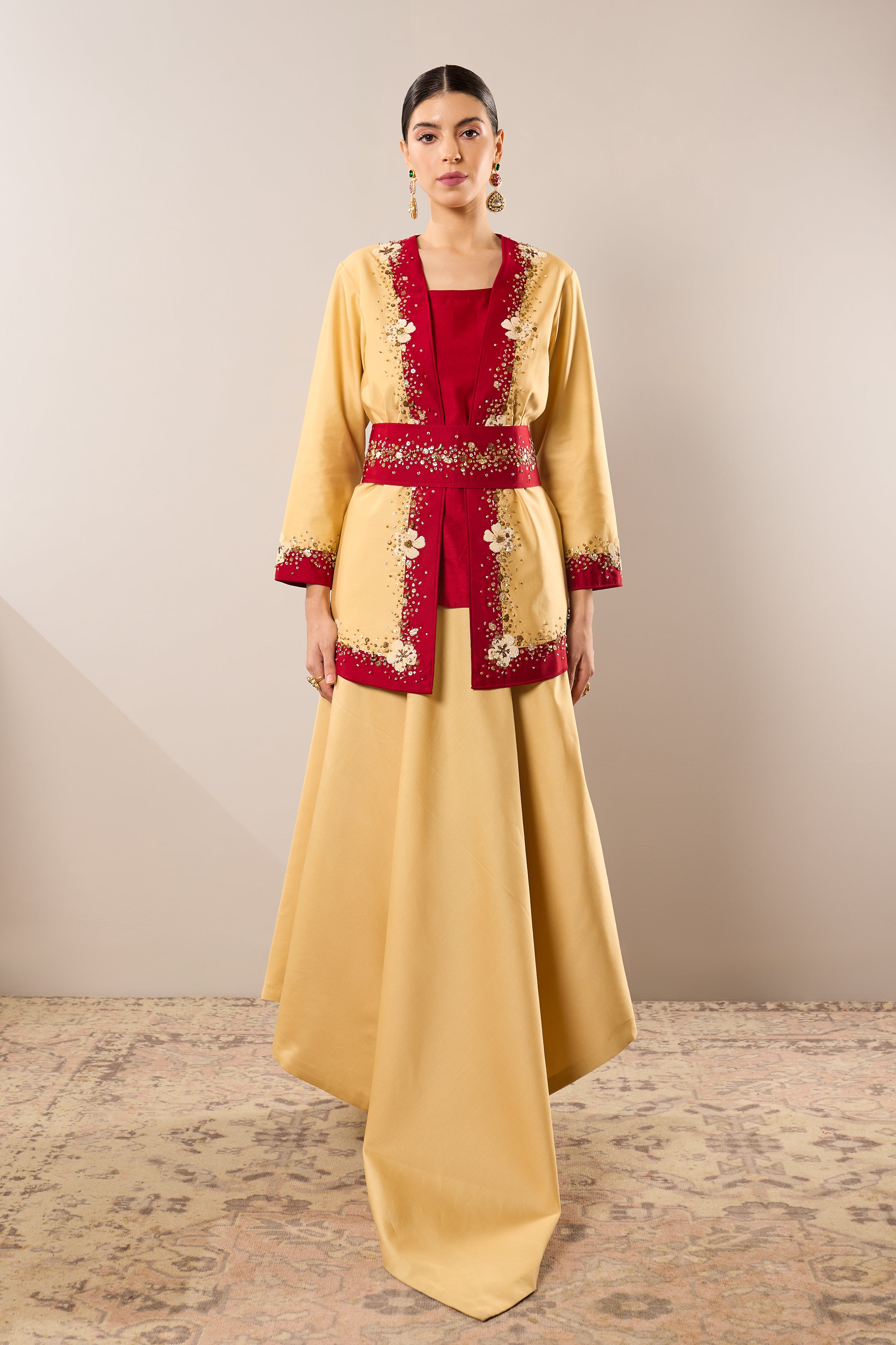 Sparkling Flora Jacket Skirt Dress