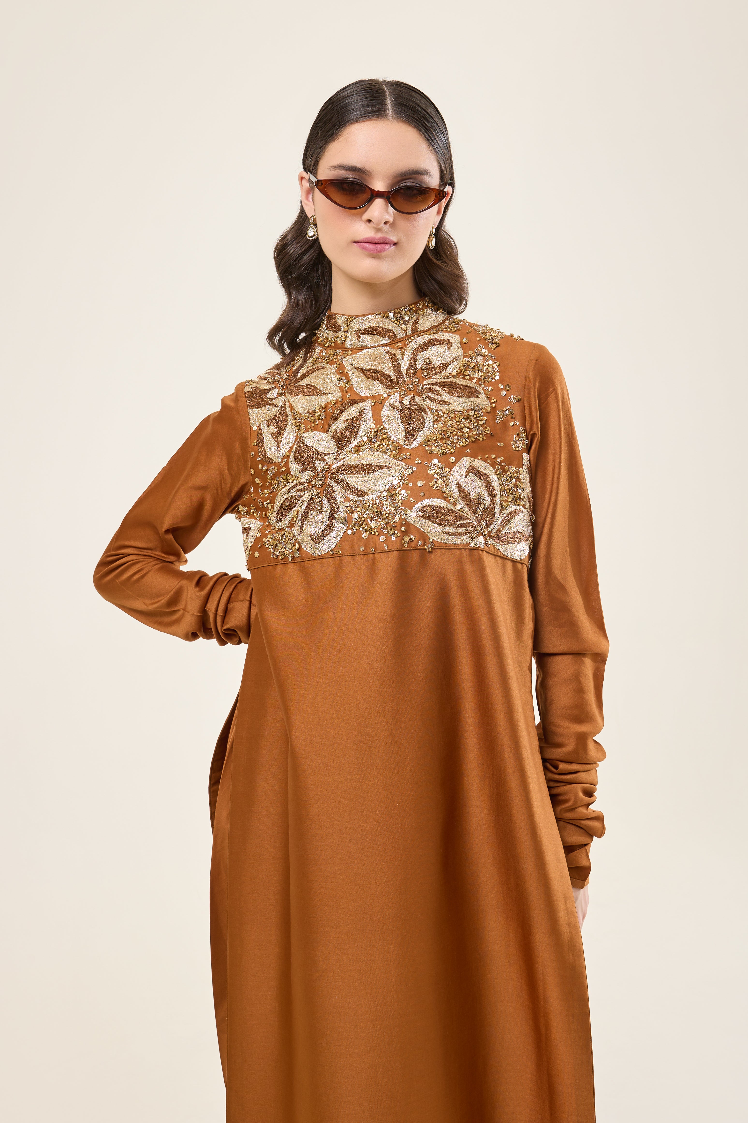 Golden Flora Kurta