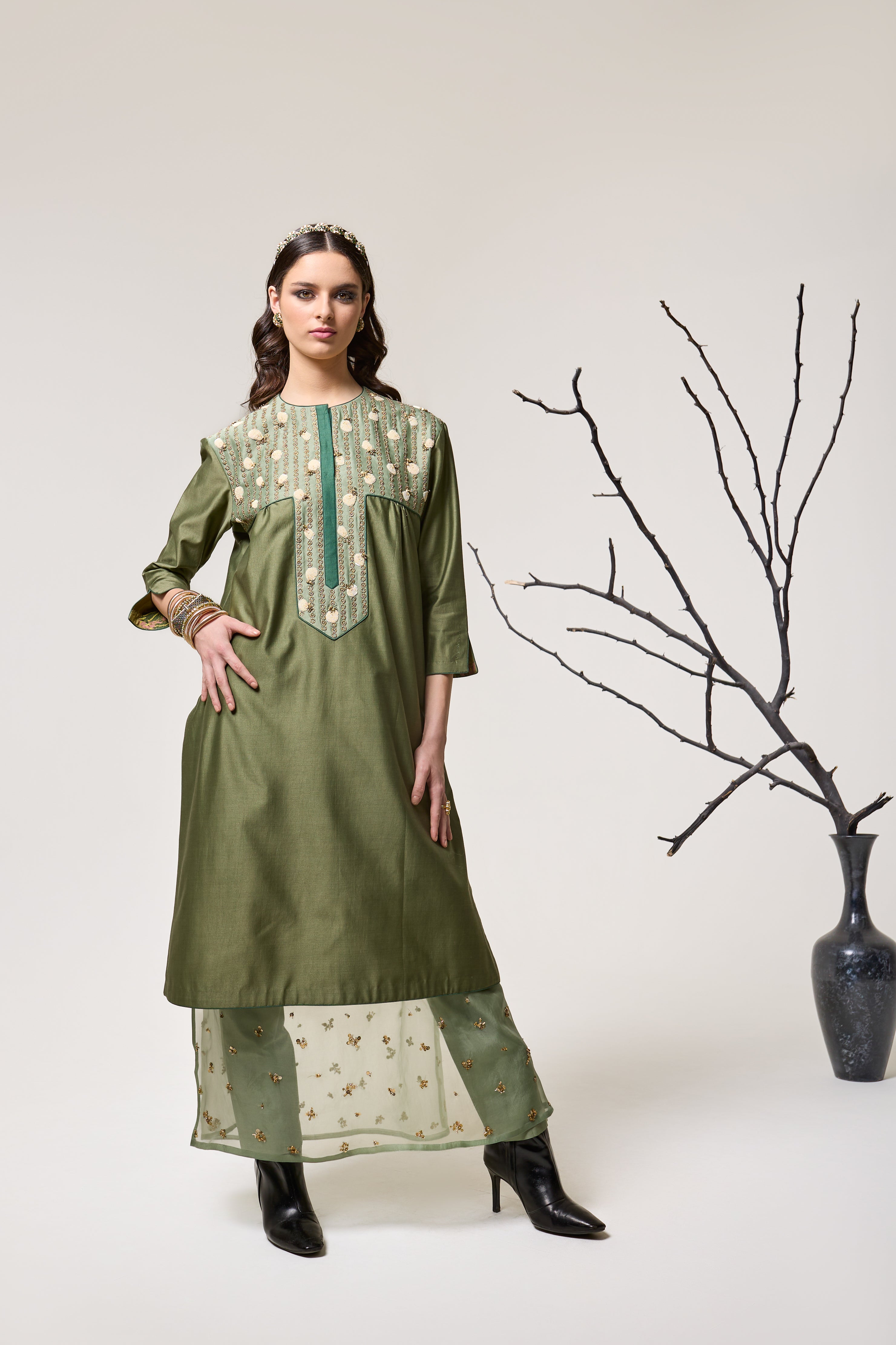 Petal Mint Green Kurta
