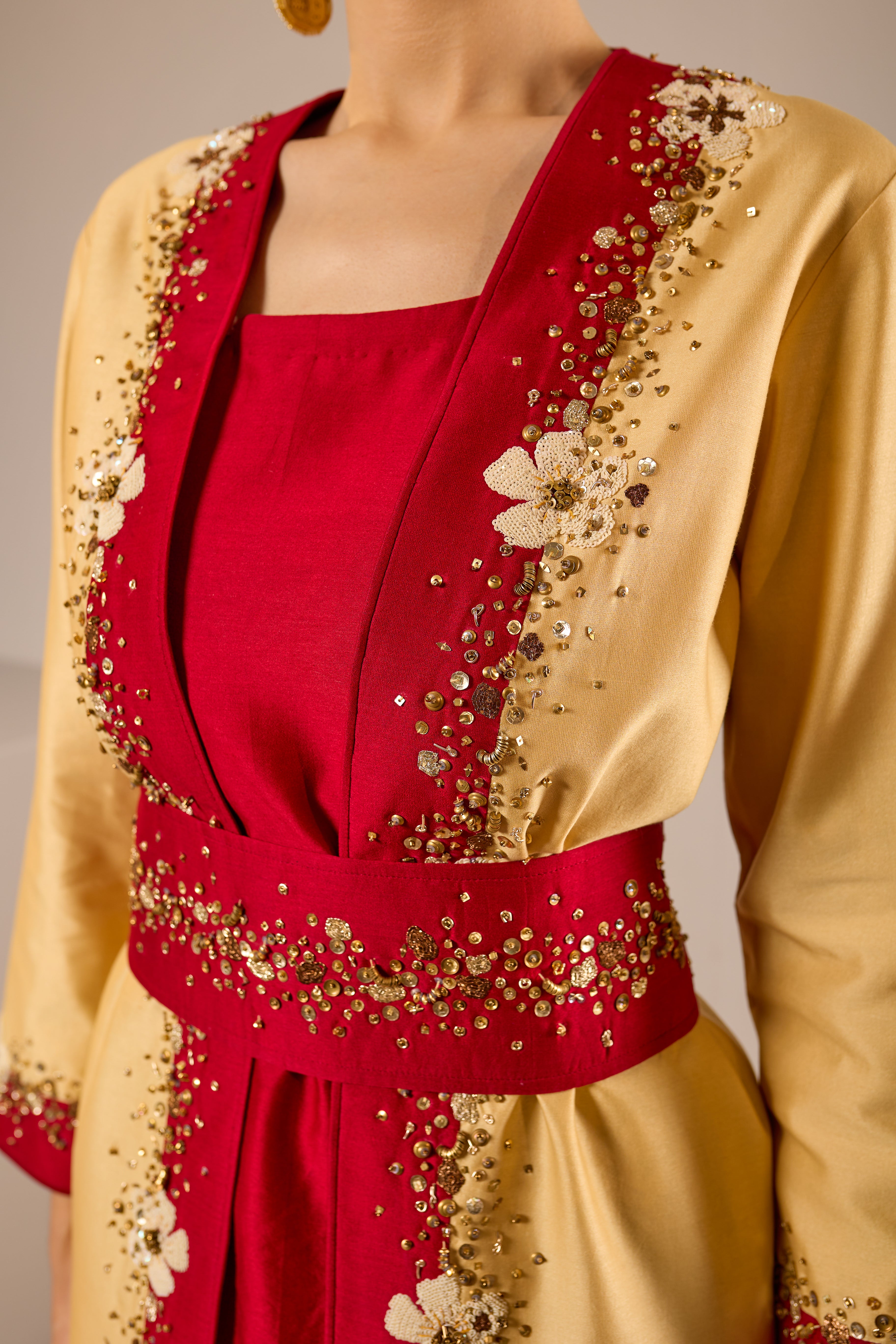 Sparkling Flora Jacket Skirt Dress