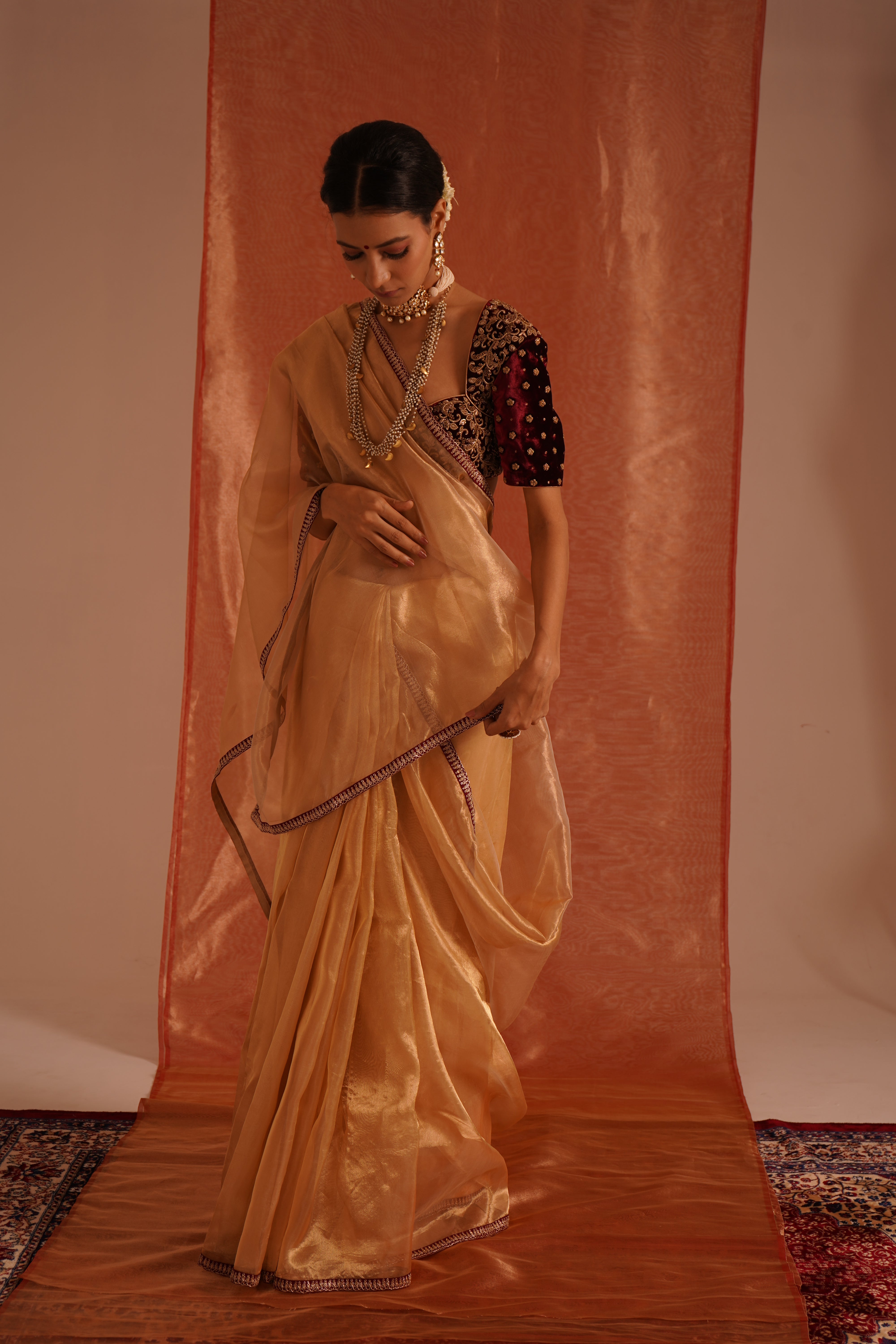 Baani Golden Saree Blouse