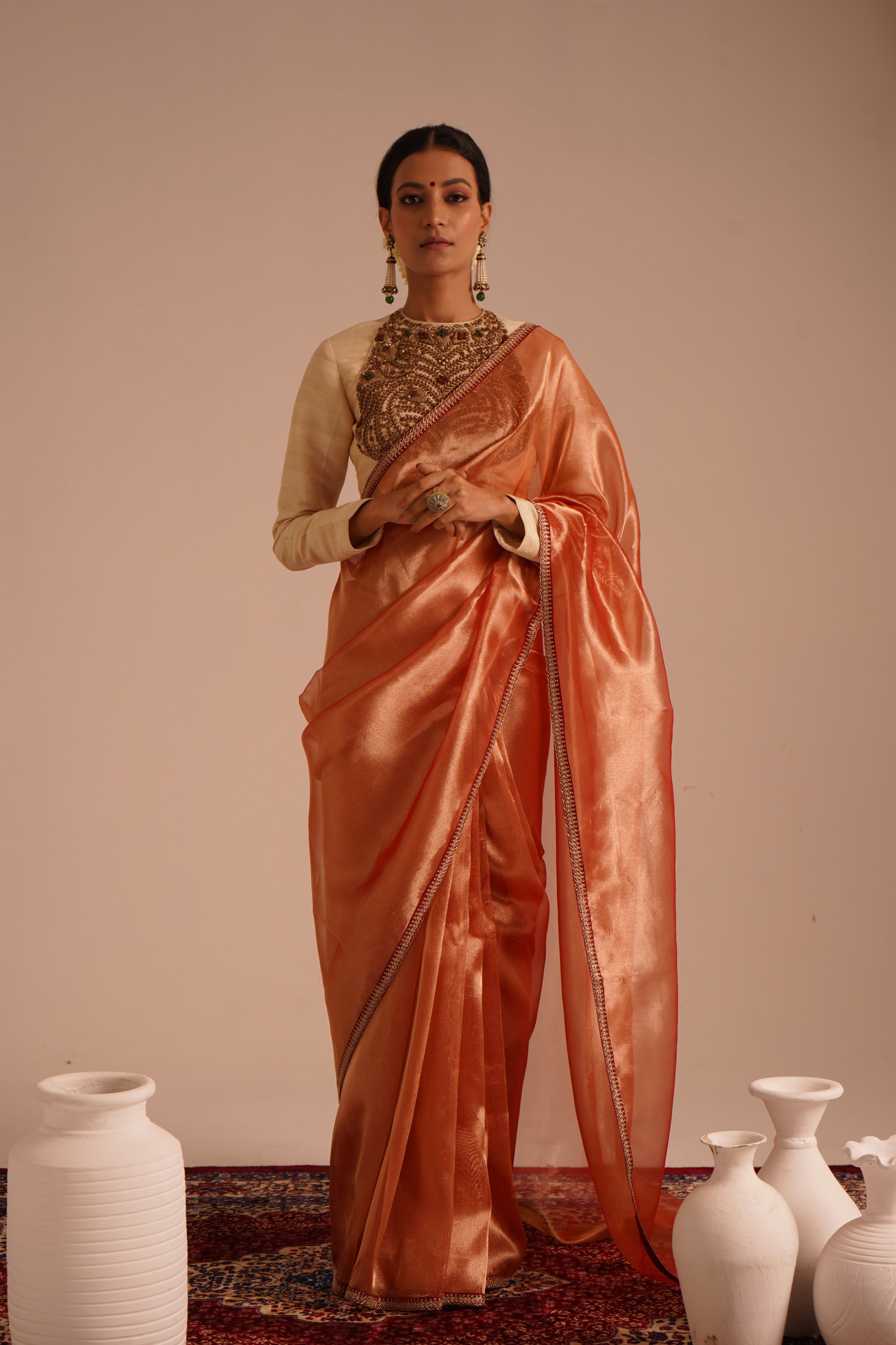 Gazleen Red Saree Blouse