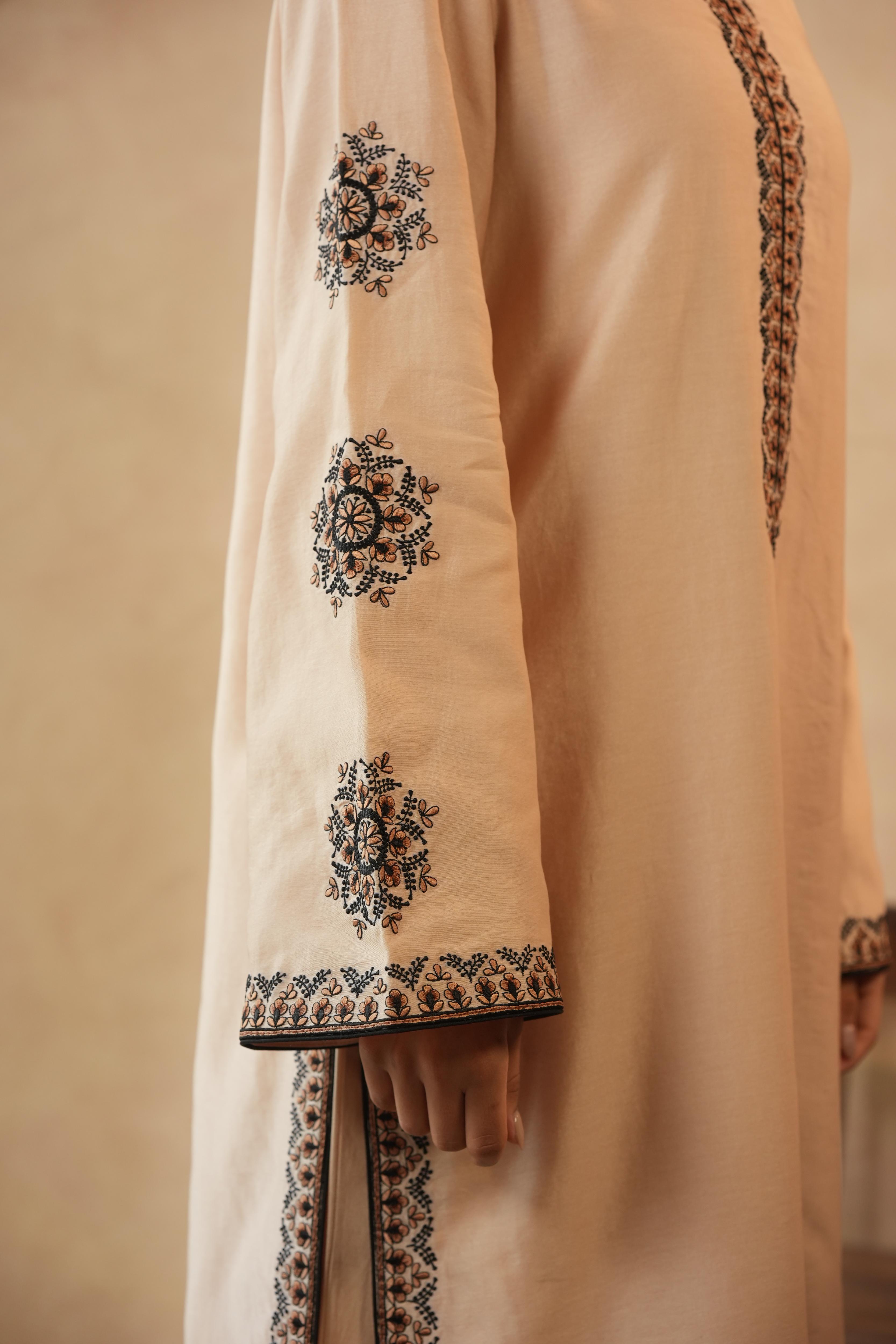 Meeram Cream Beige Kurta Set