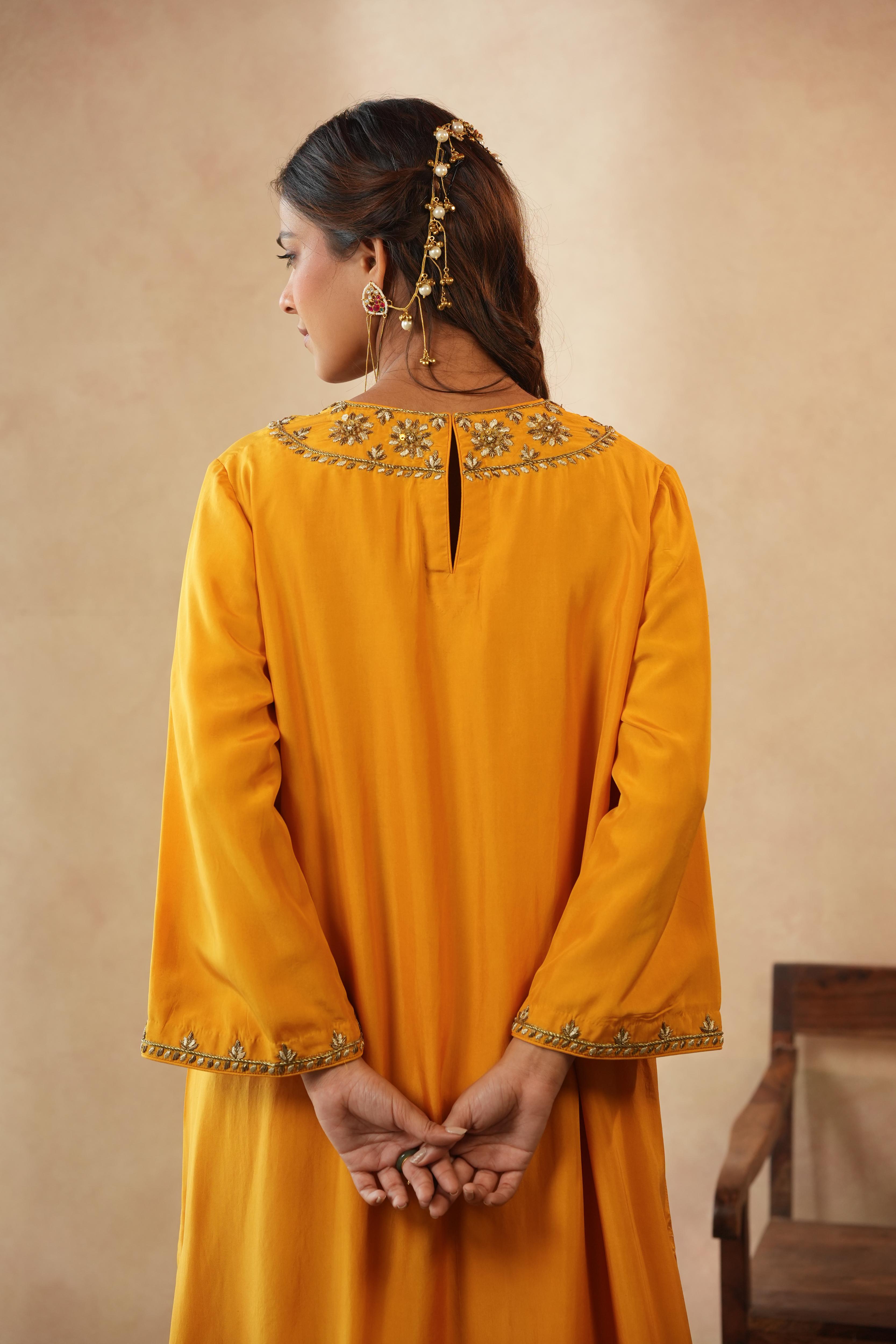 Hanna Mustard Kurta Set