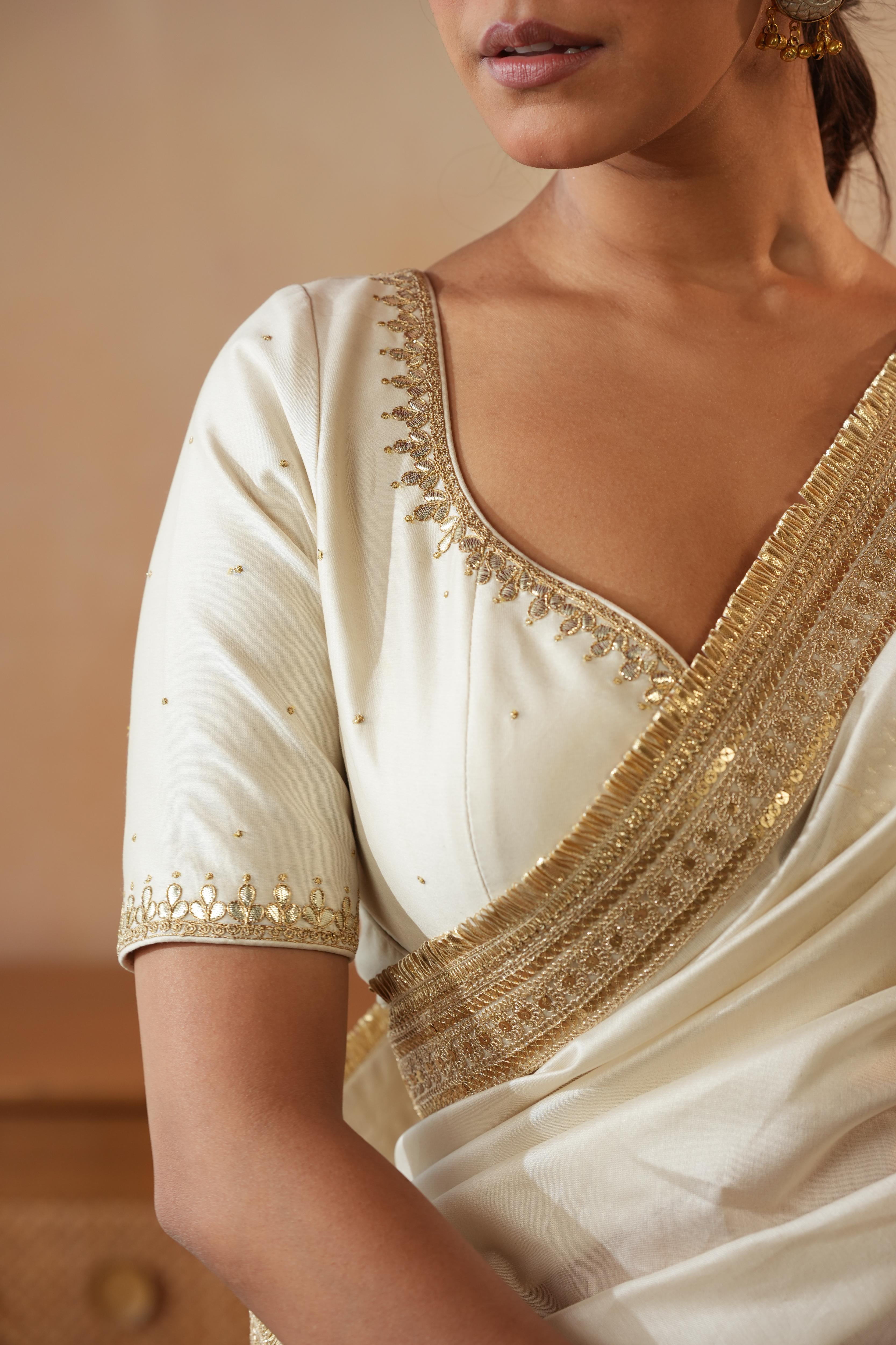 Trisha Ivory Border Saree