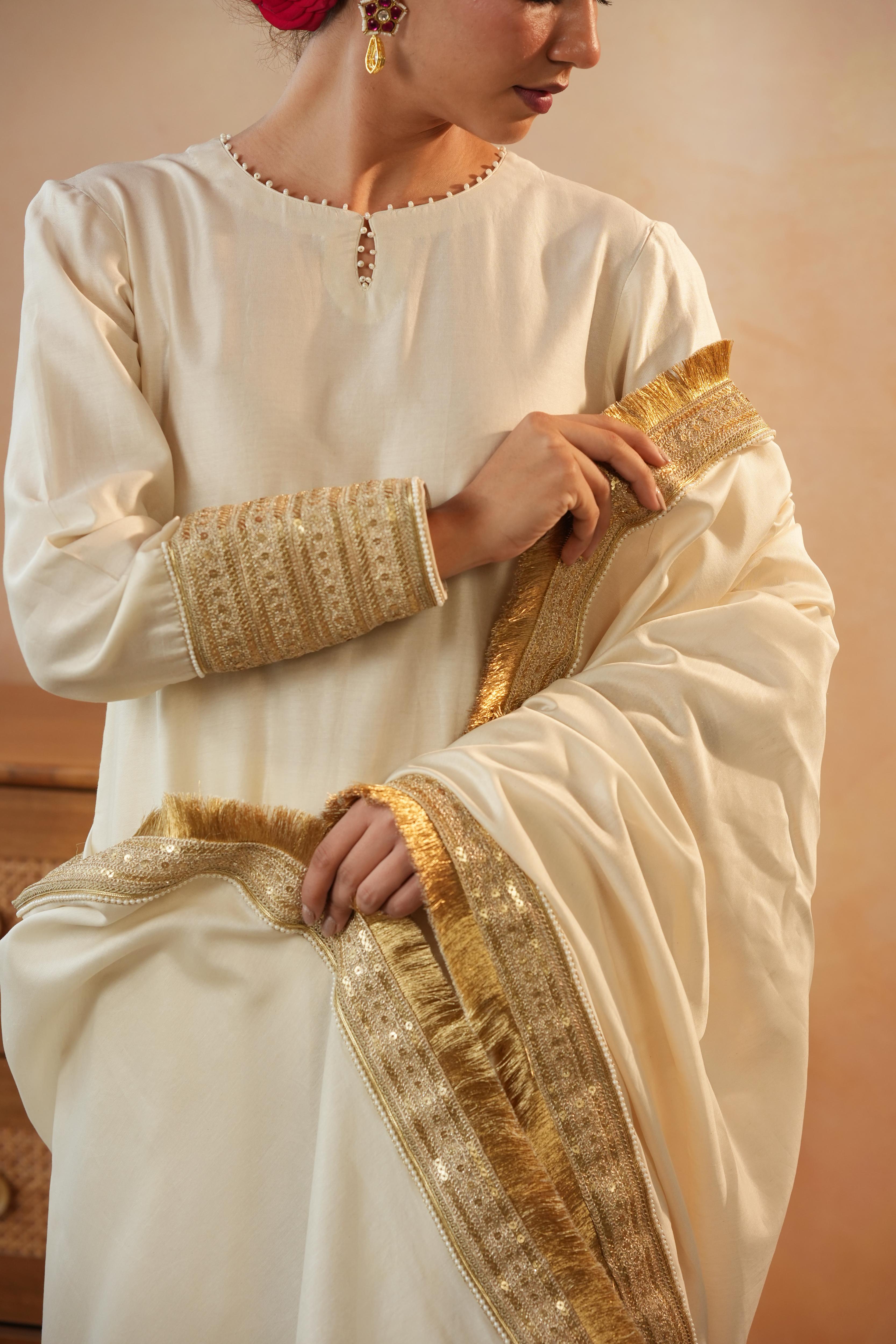 Ivory Border Suit Set