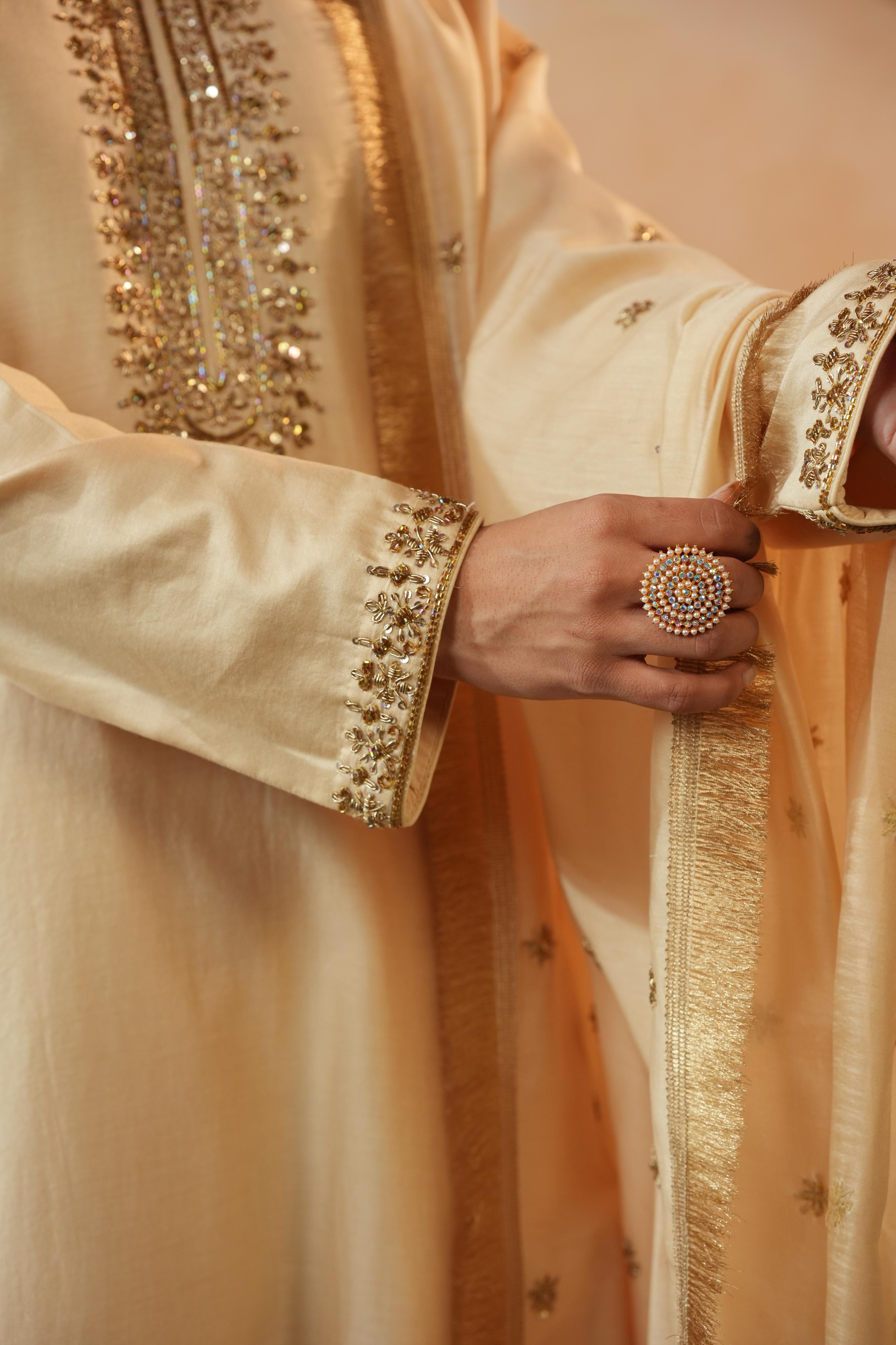 Shareefa Off White Suit Set