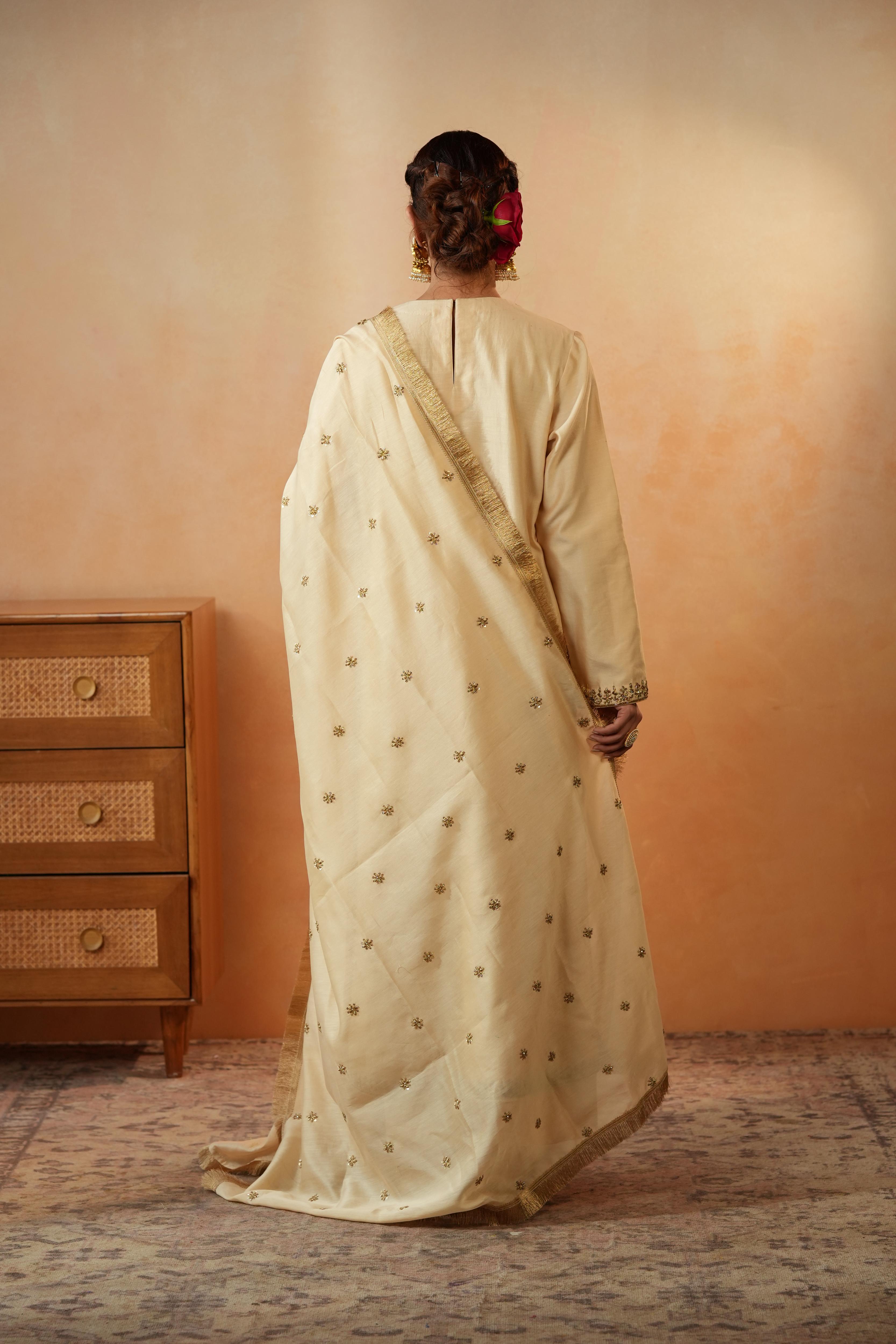 Shareefa Off White Suit Set