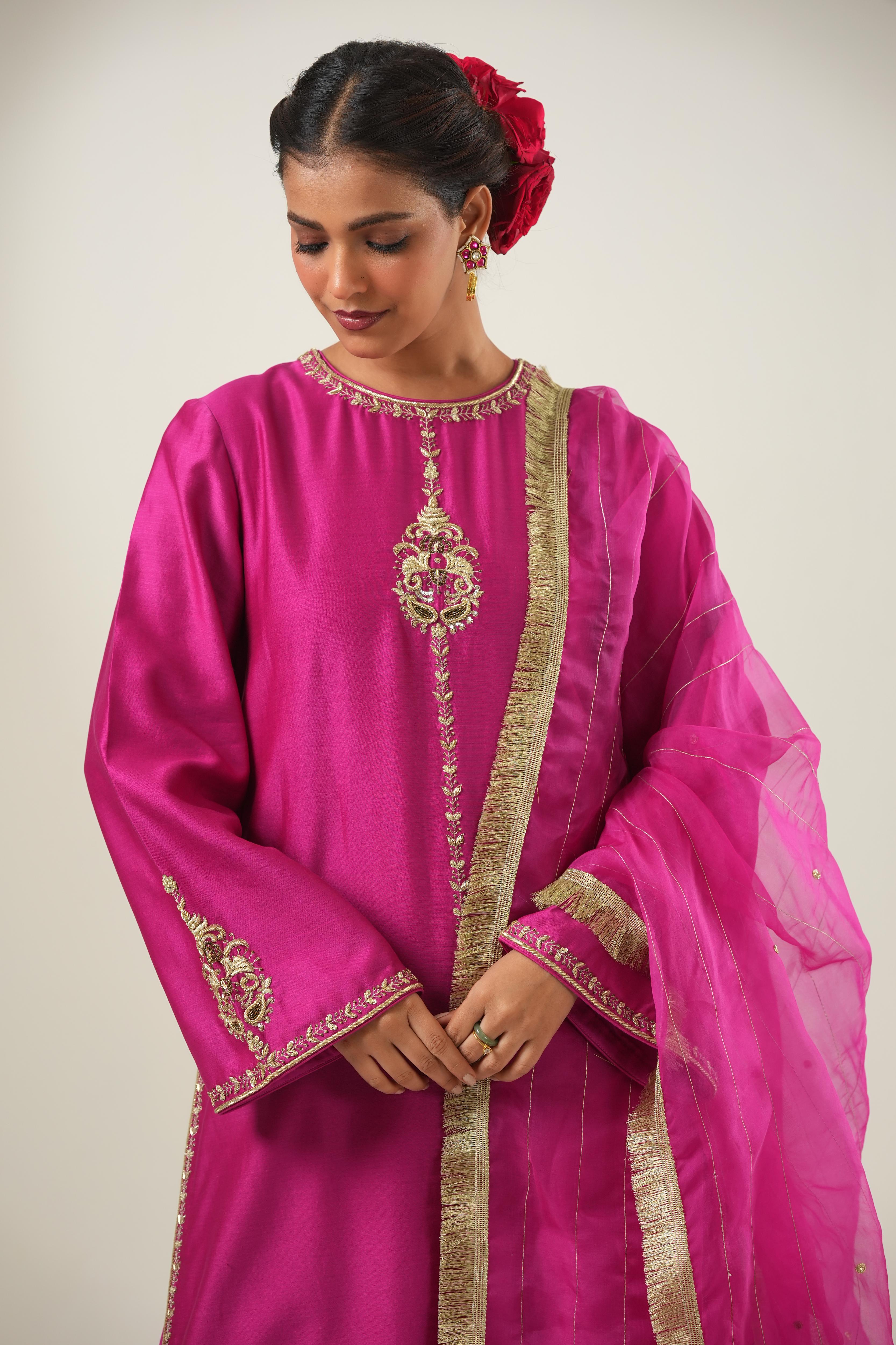 Mahira Hot Pink Suit Set