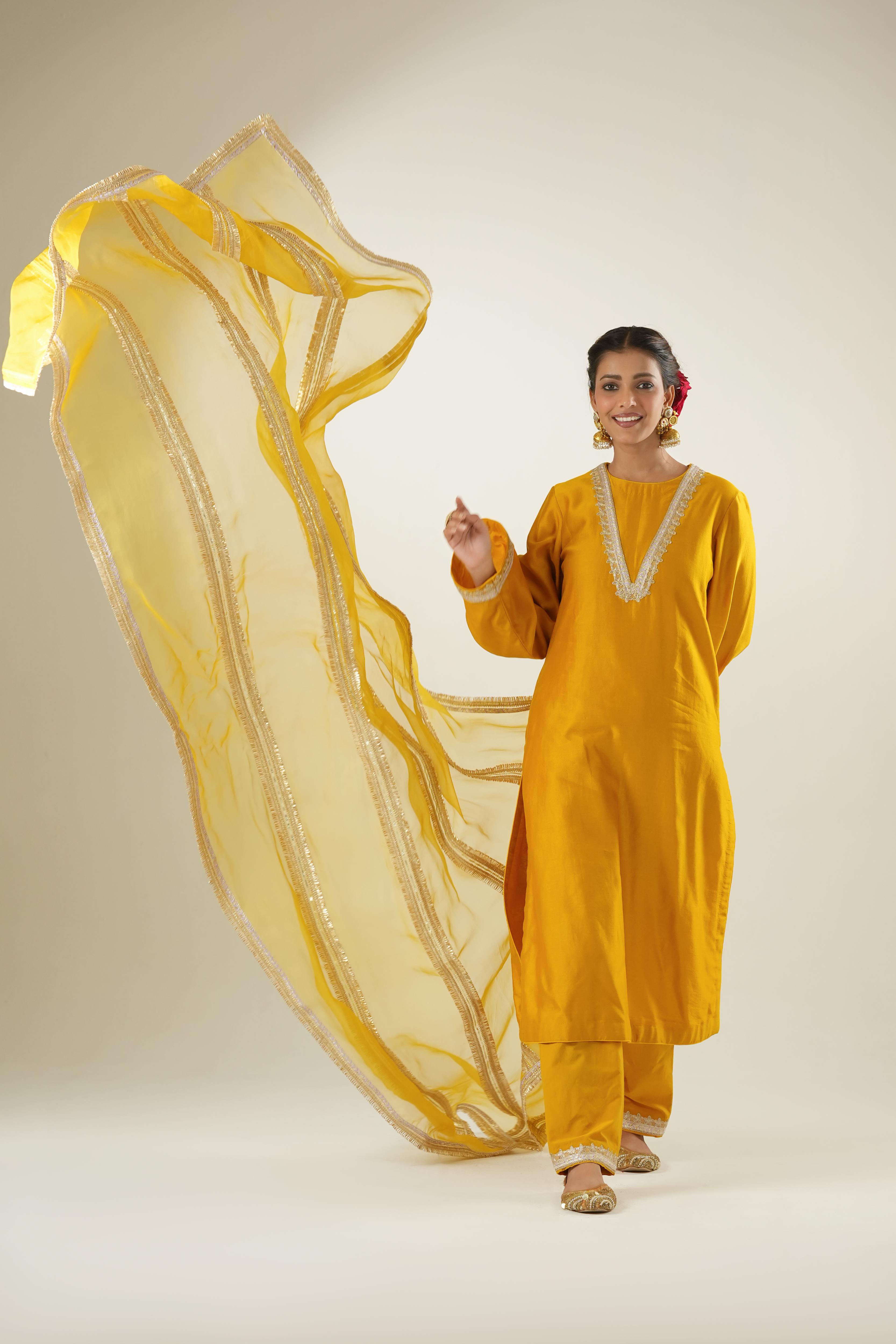 Areeja Mustard Suit Set