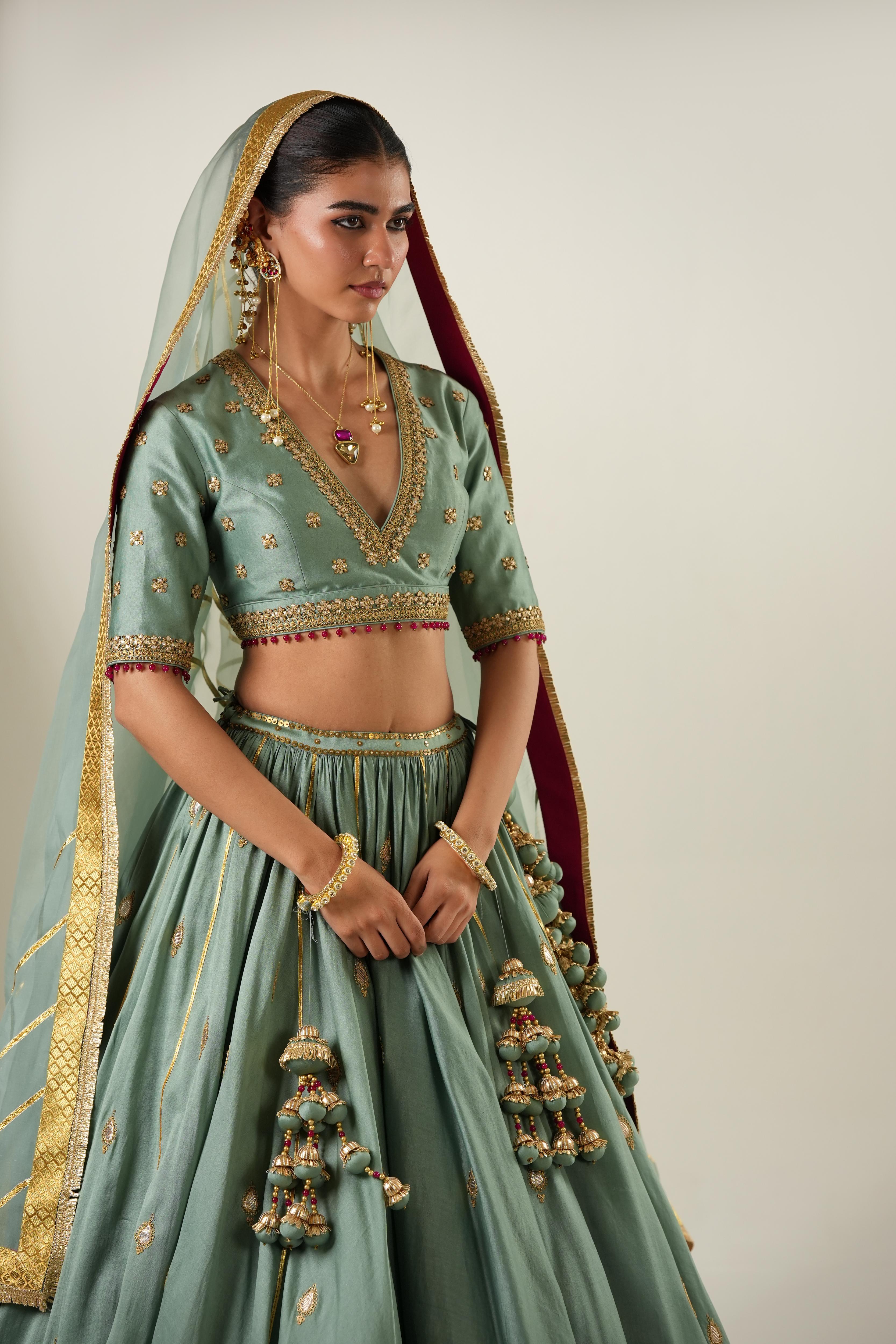 Harini Turquoise Lehenga