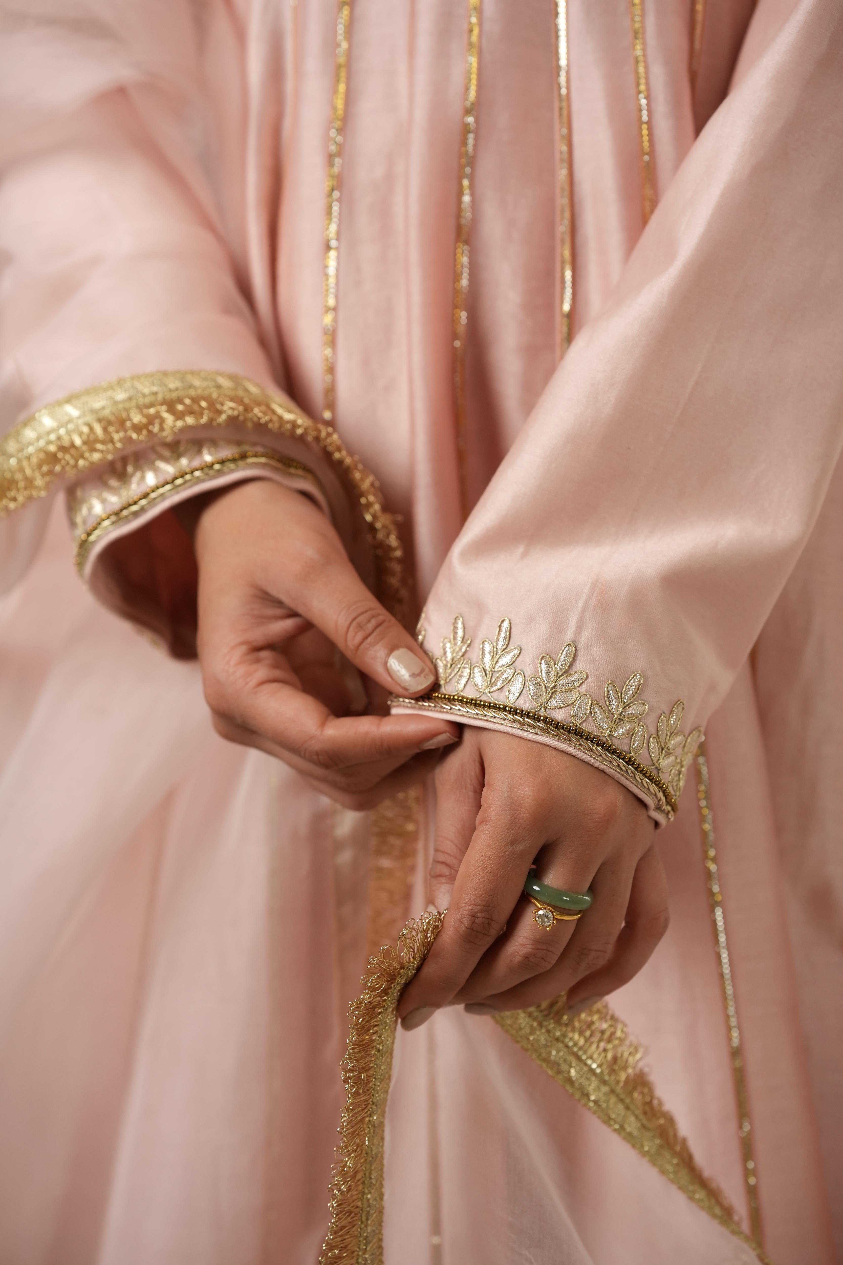 Mahika Blush Gota Anarkali