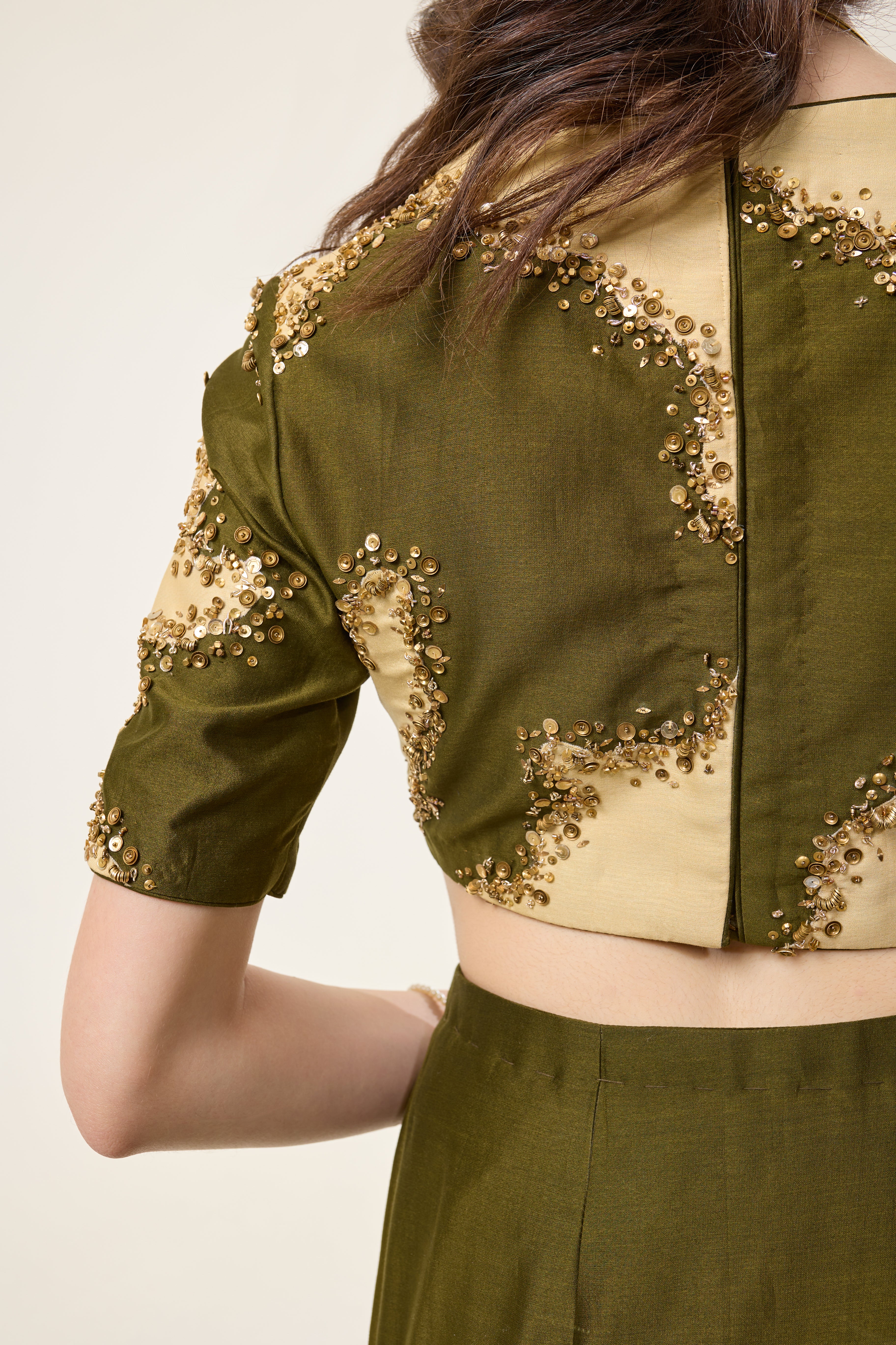 Flared Kalis Skirt with Crop Top