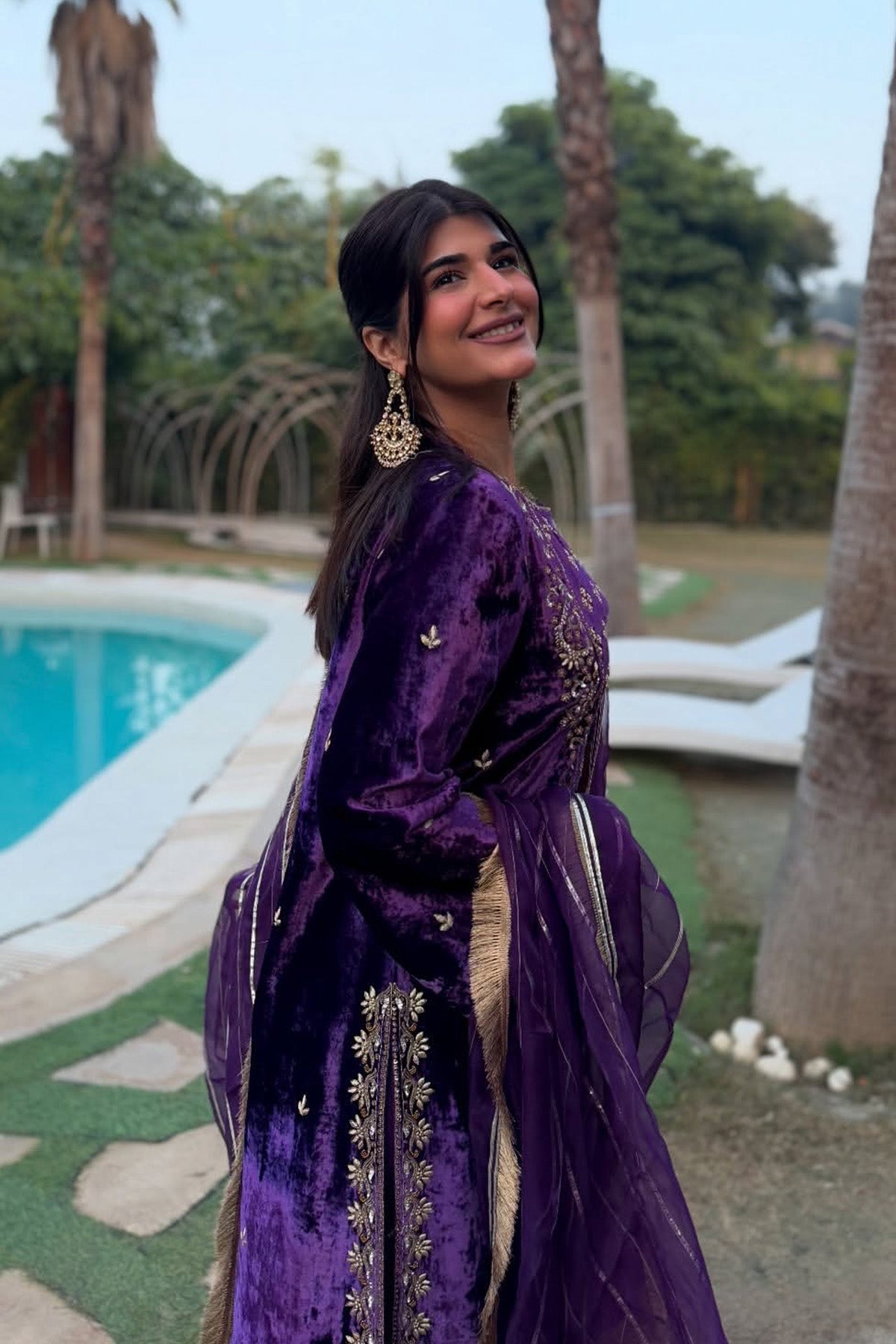 Deeksha Khurana In Zareen Purple Suit Set