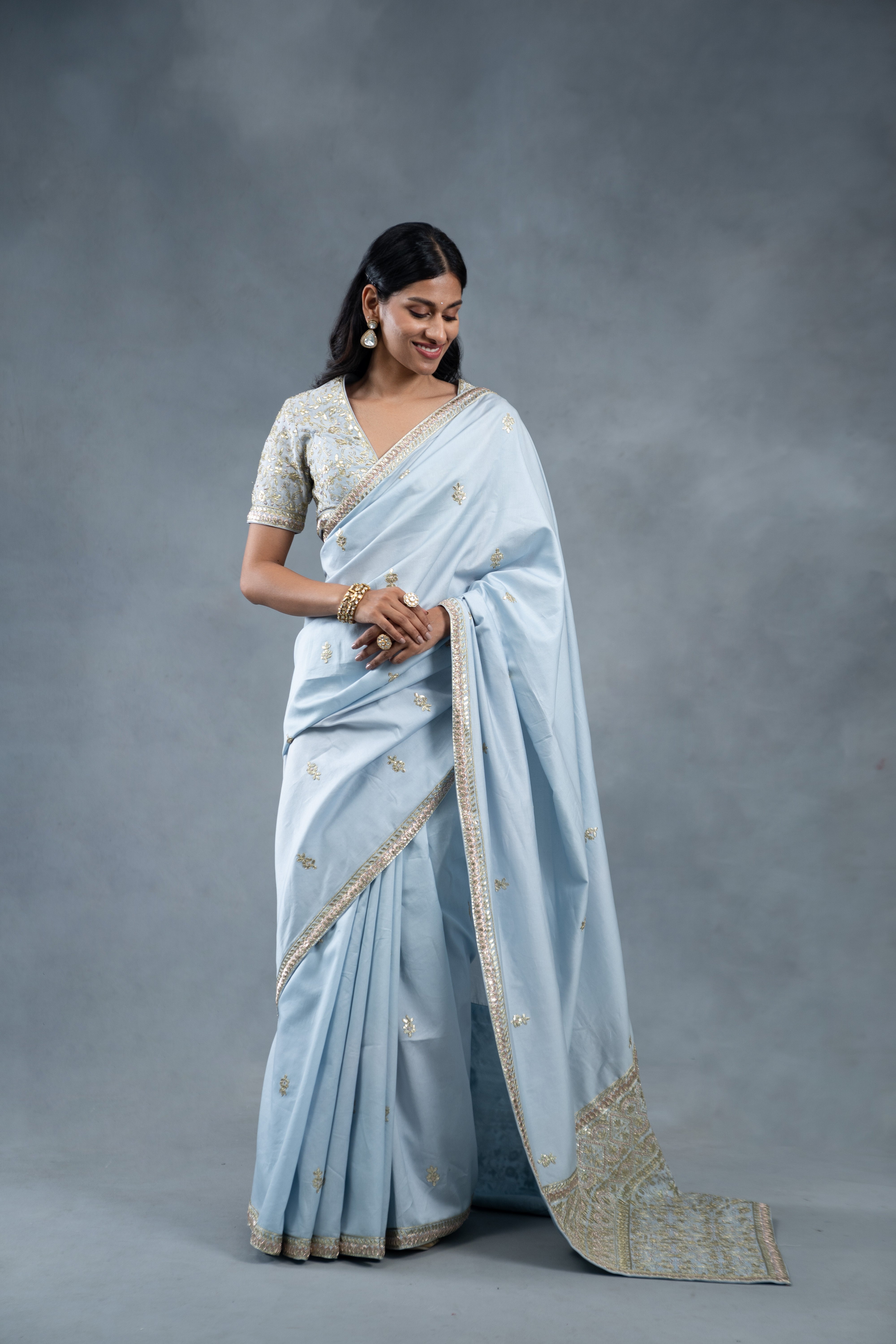 Shaleen Blue Saree Blouse