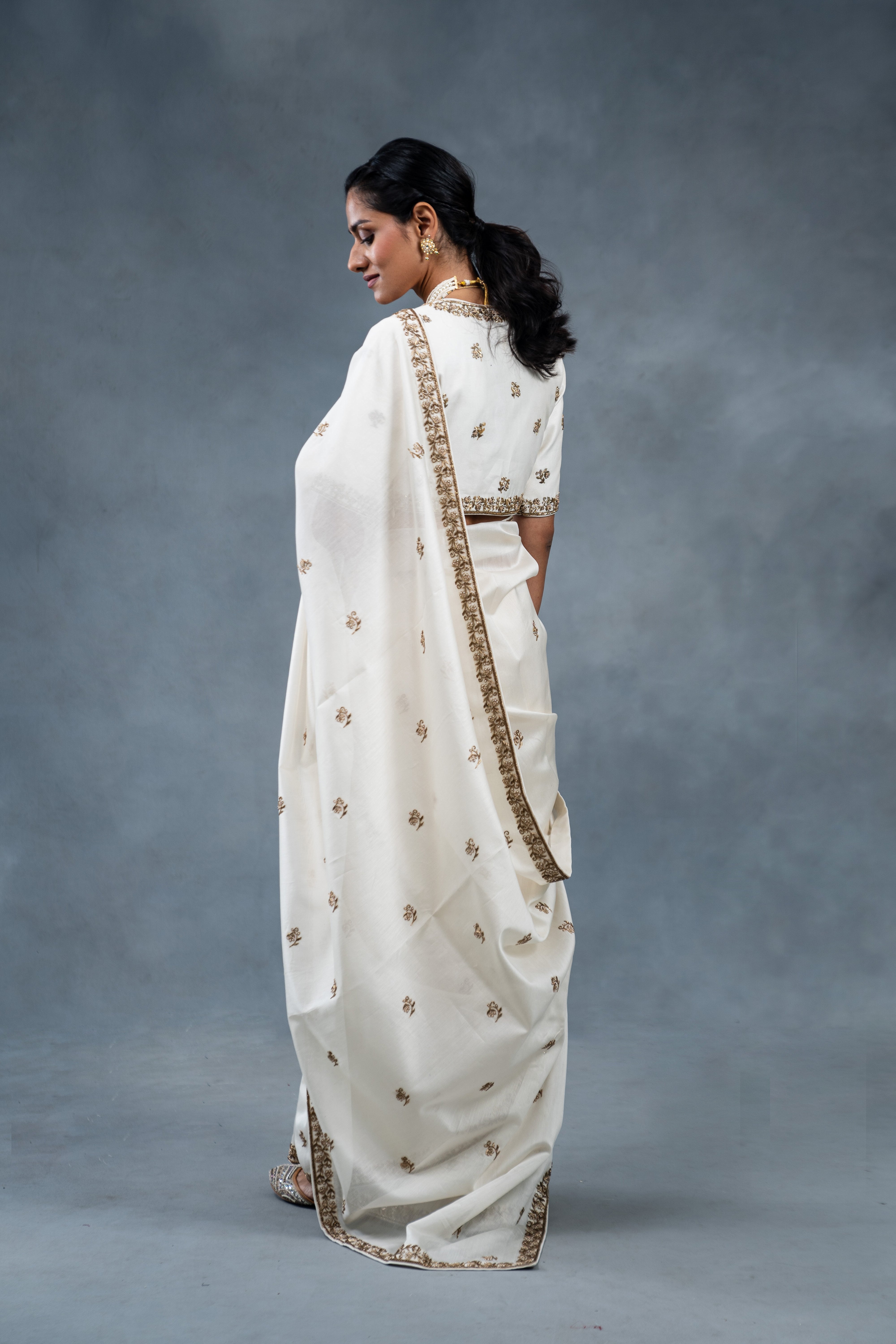 Noori Ivory Saree Blouse