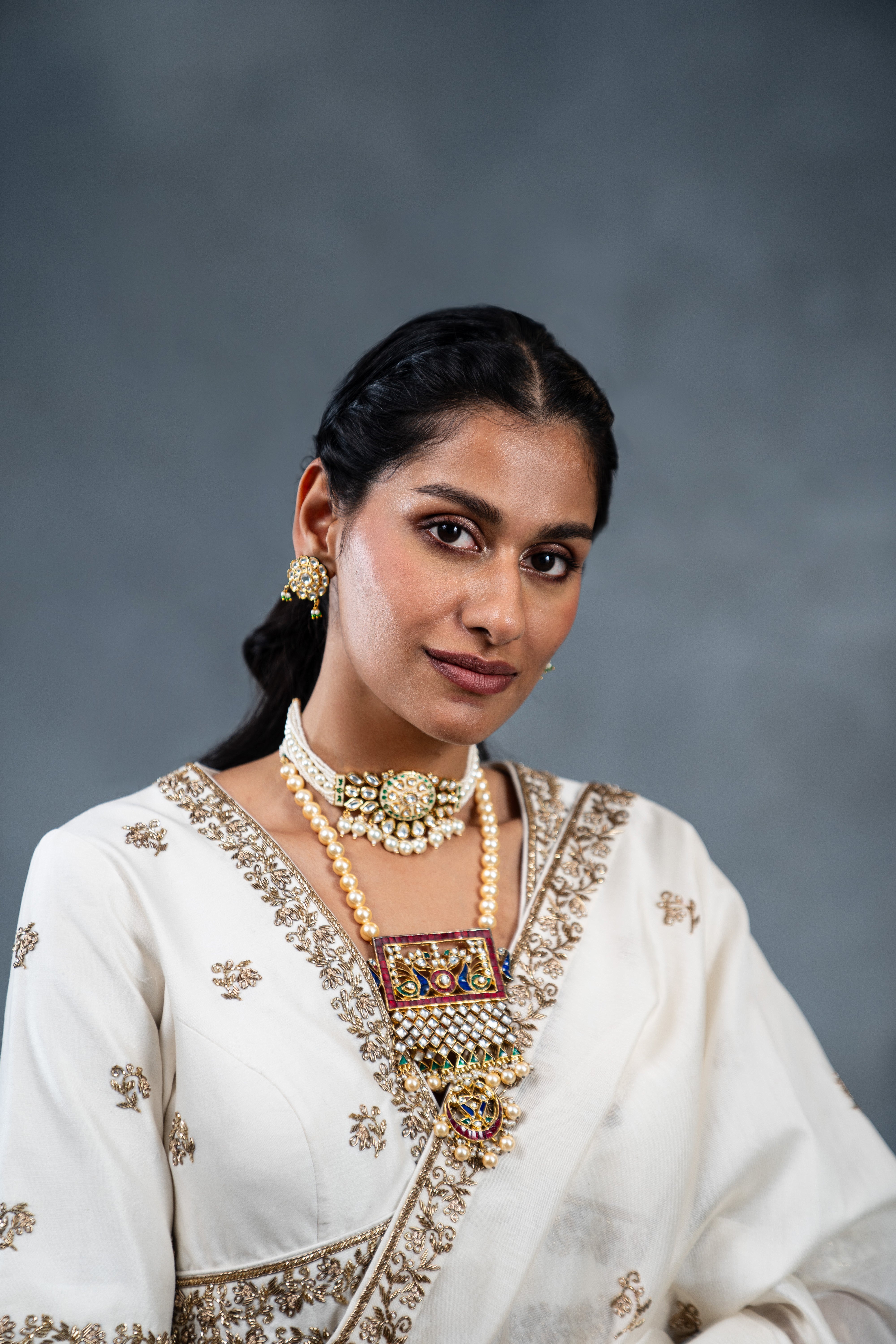 Noori Ivory Saree Blouse