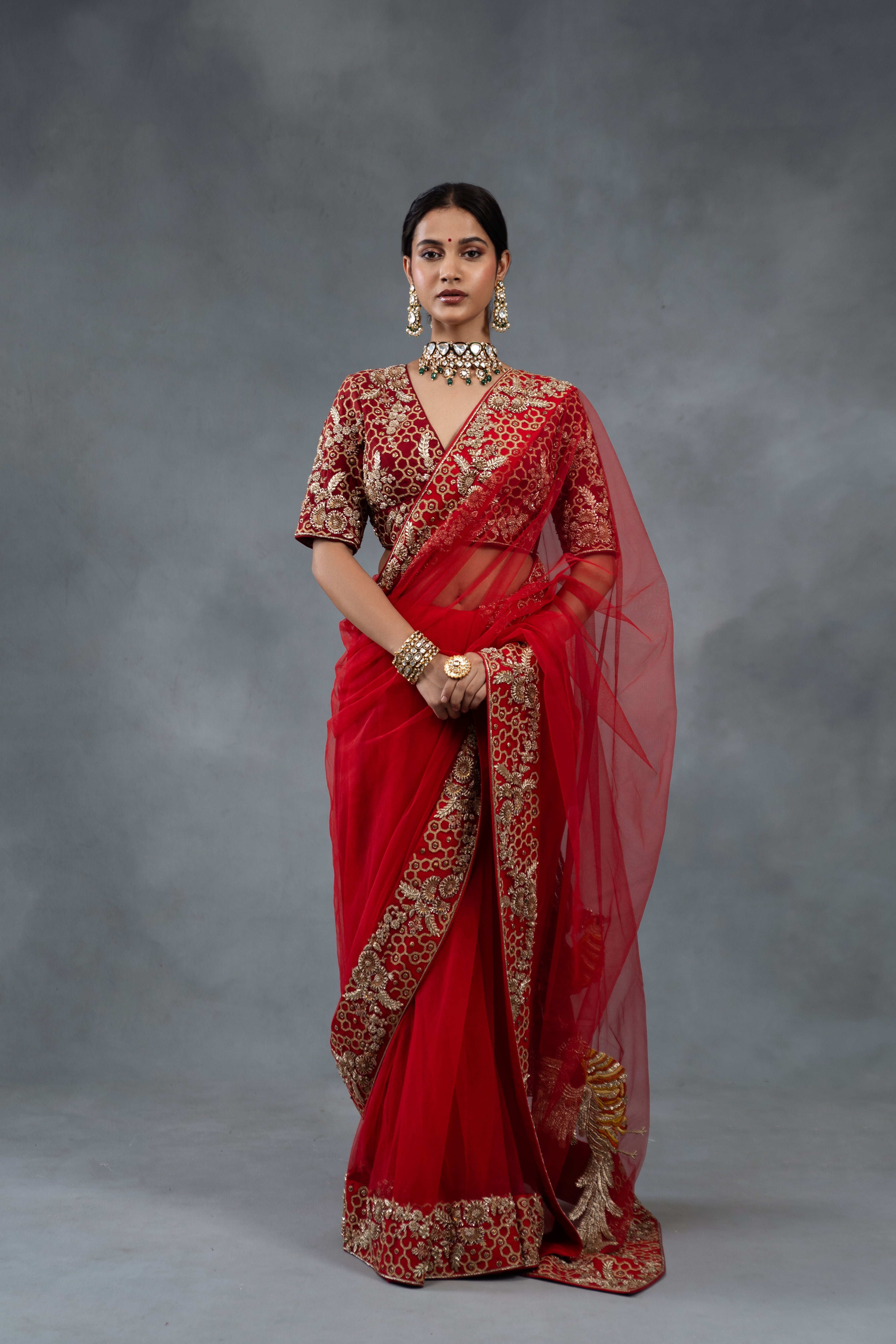 Sirat Red Wedding Saree