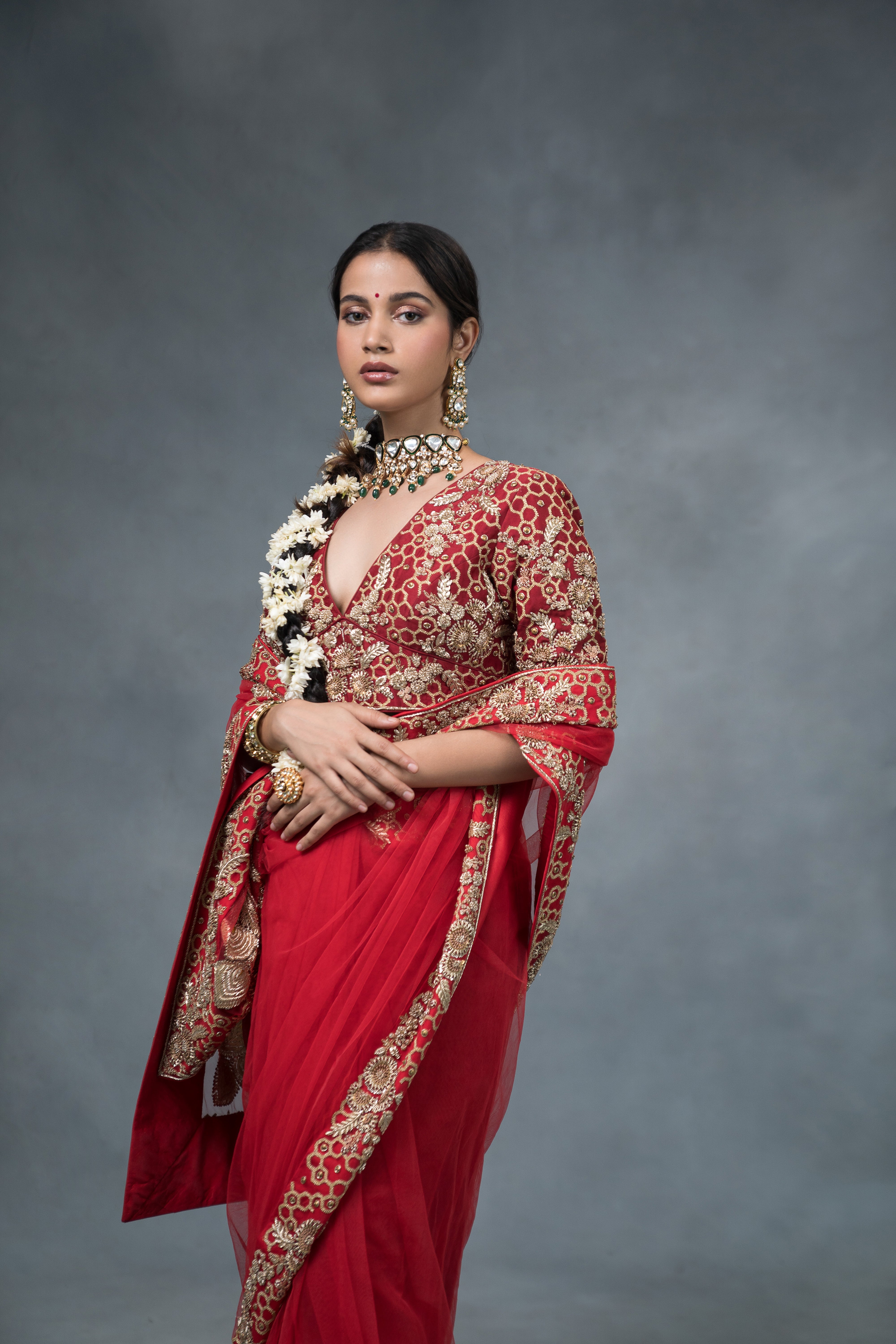 Sirat Red Wedding Saree