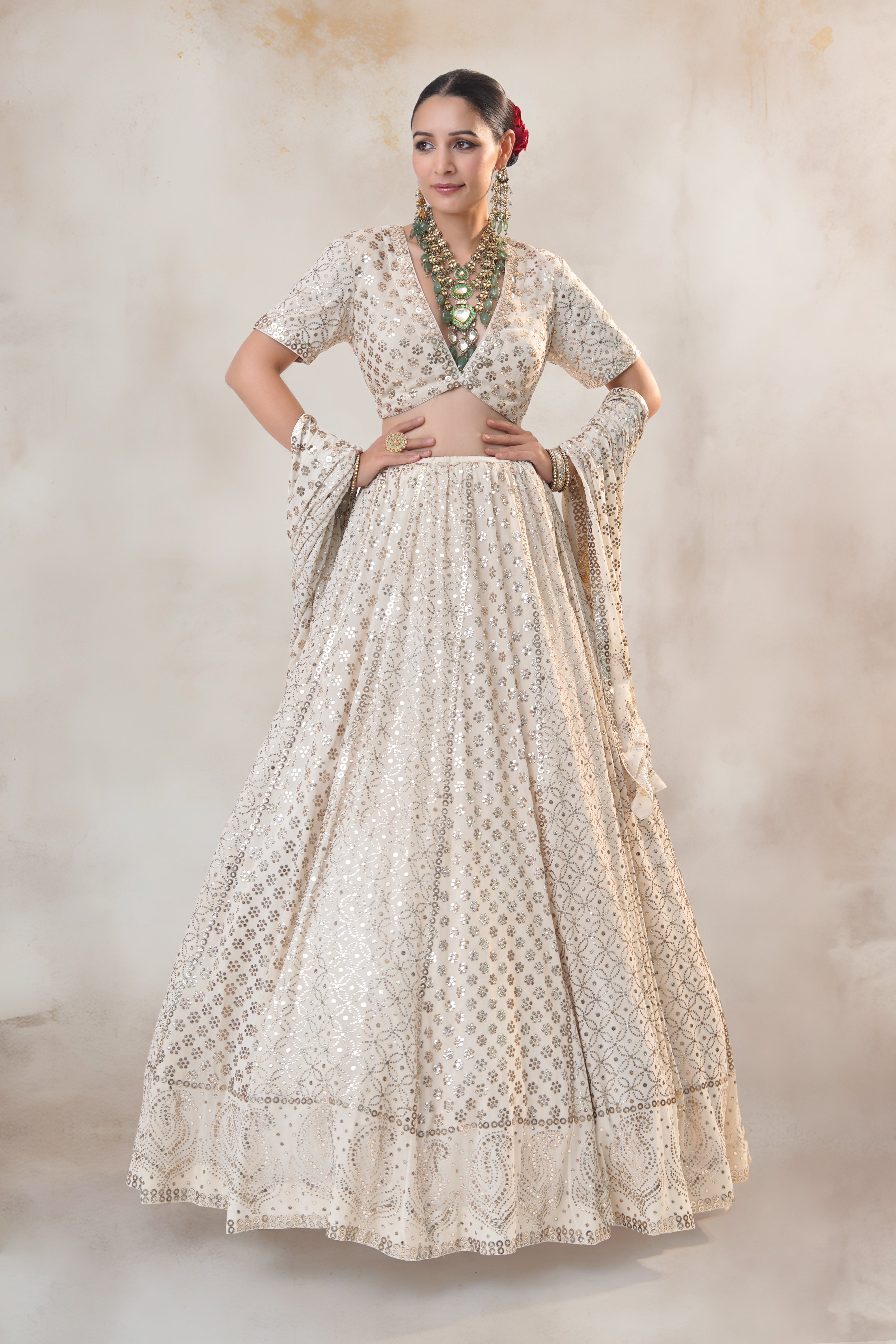 Mrunal Thakur Wearing Nehmat Wedding Lehenga