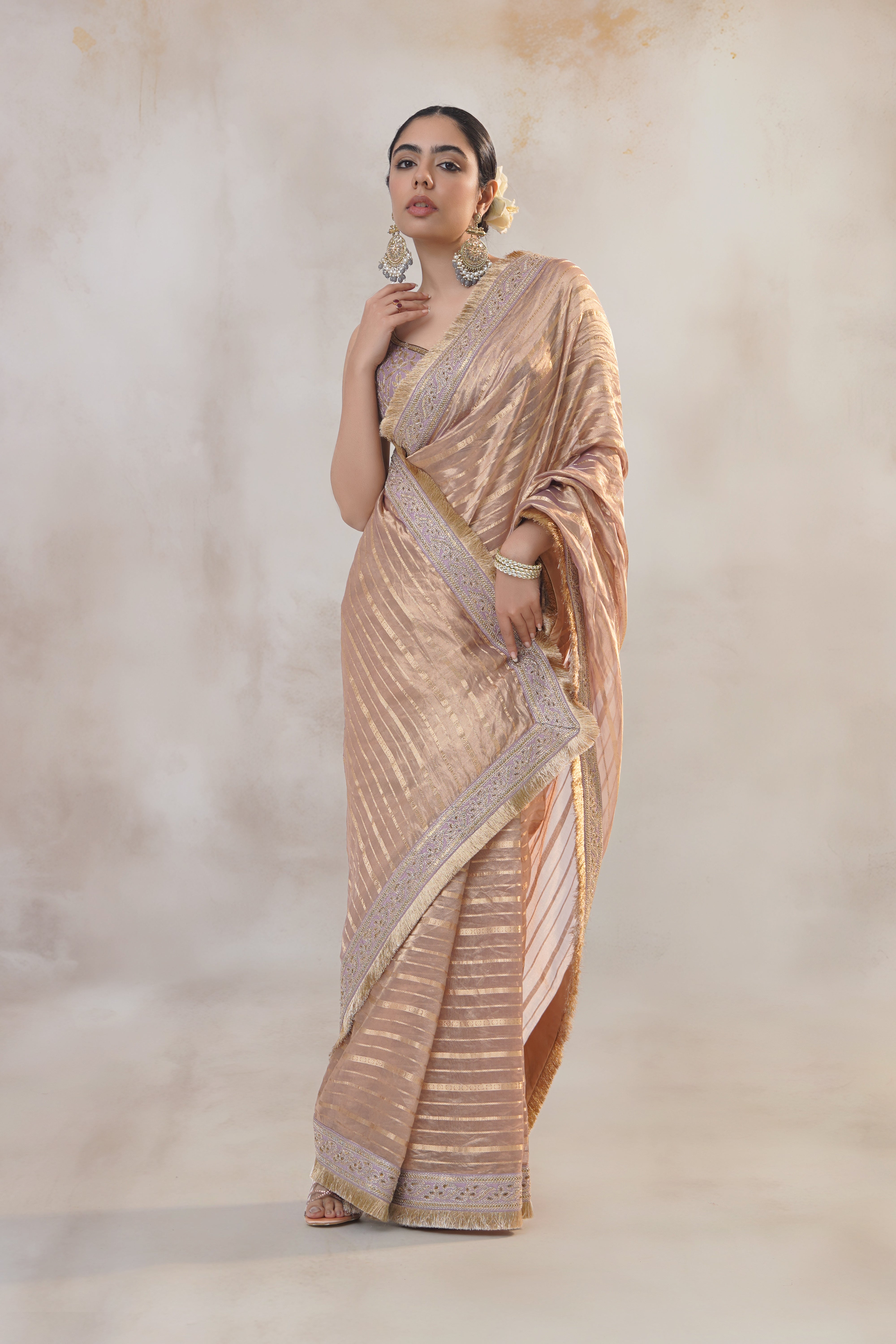 Mahawish Lilac Saree Blouse