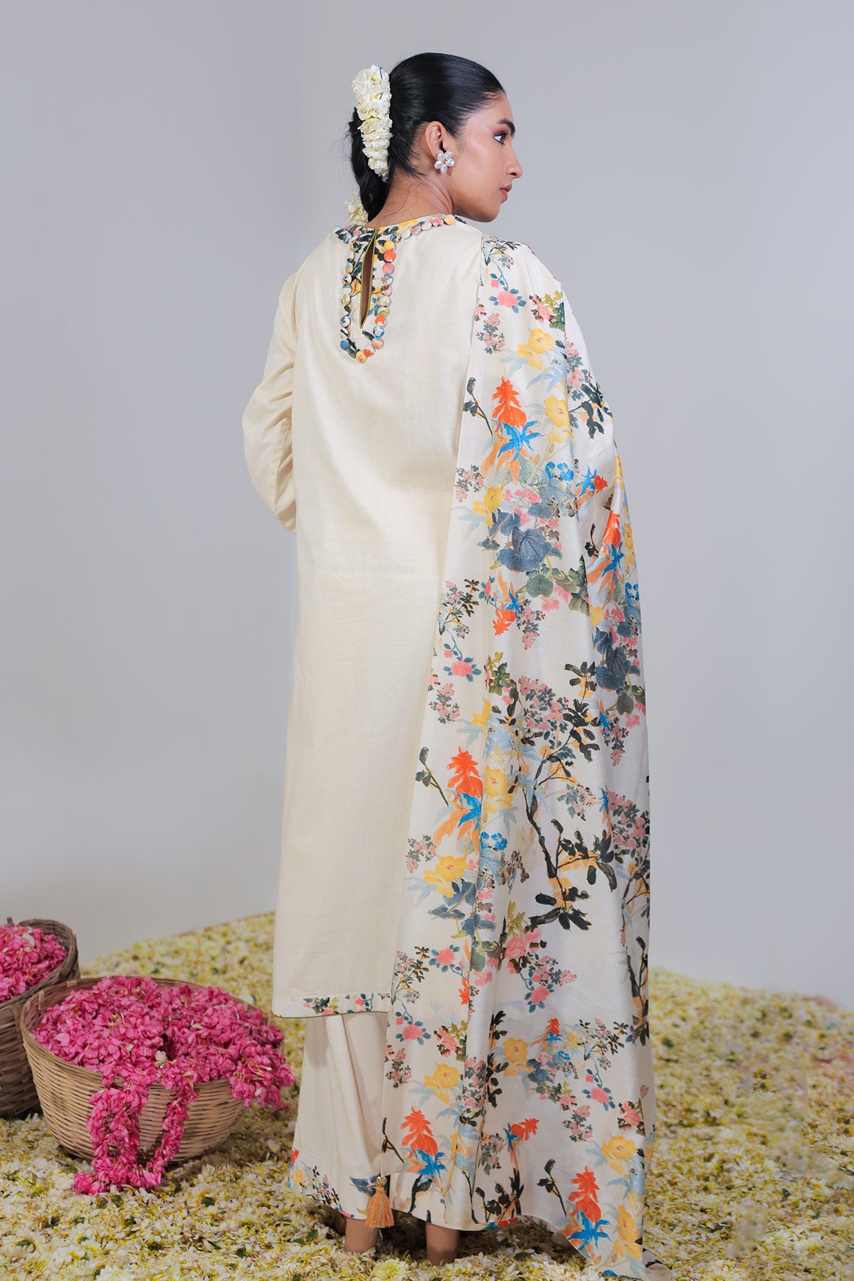 Classic Ivory Straight Suit Set