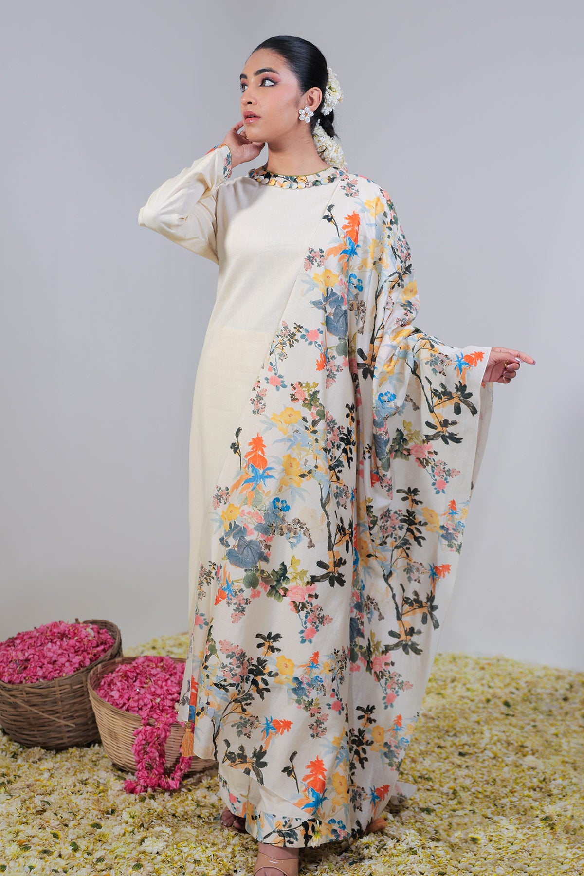 Classic Ivory Straight Suit Set