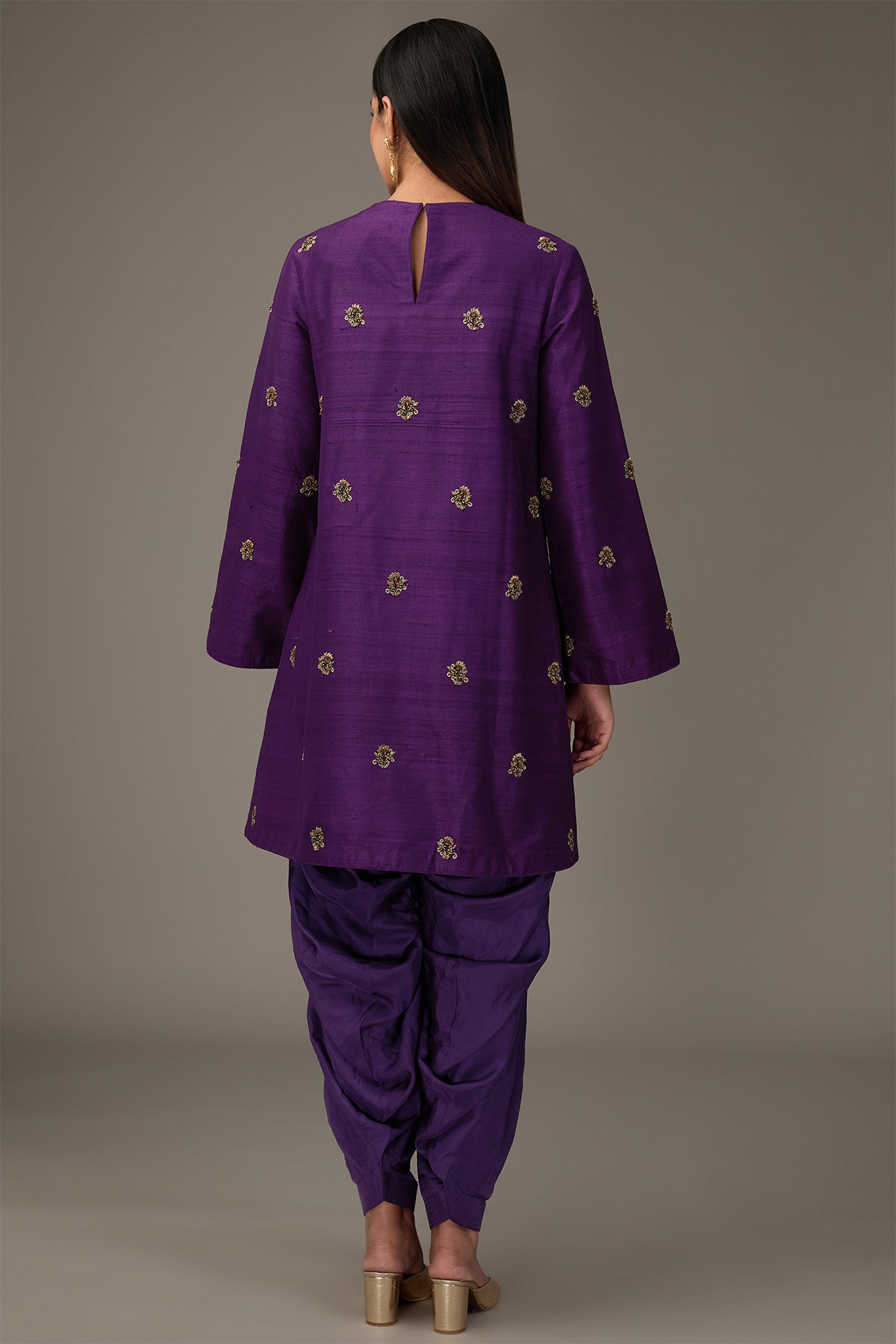 Nizami Purple Kurta Set