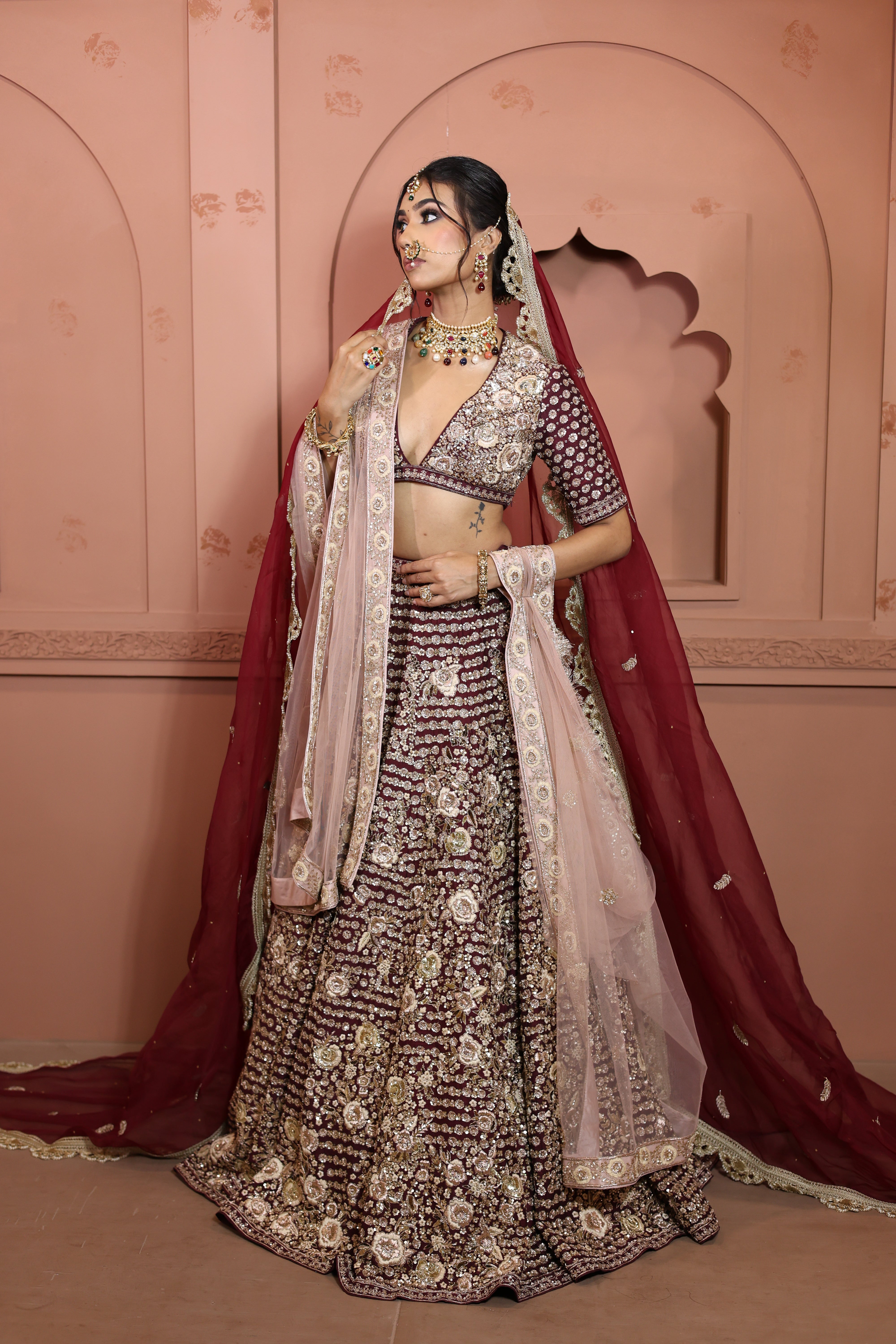 Sunheri Bridal Lehenga